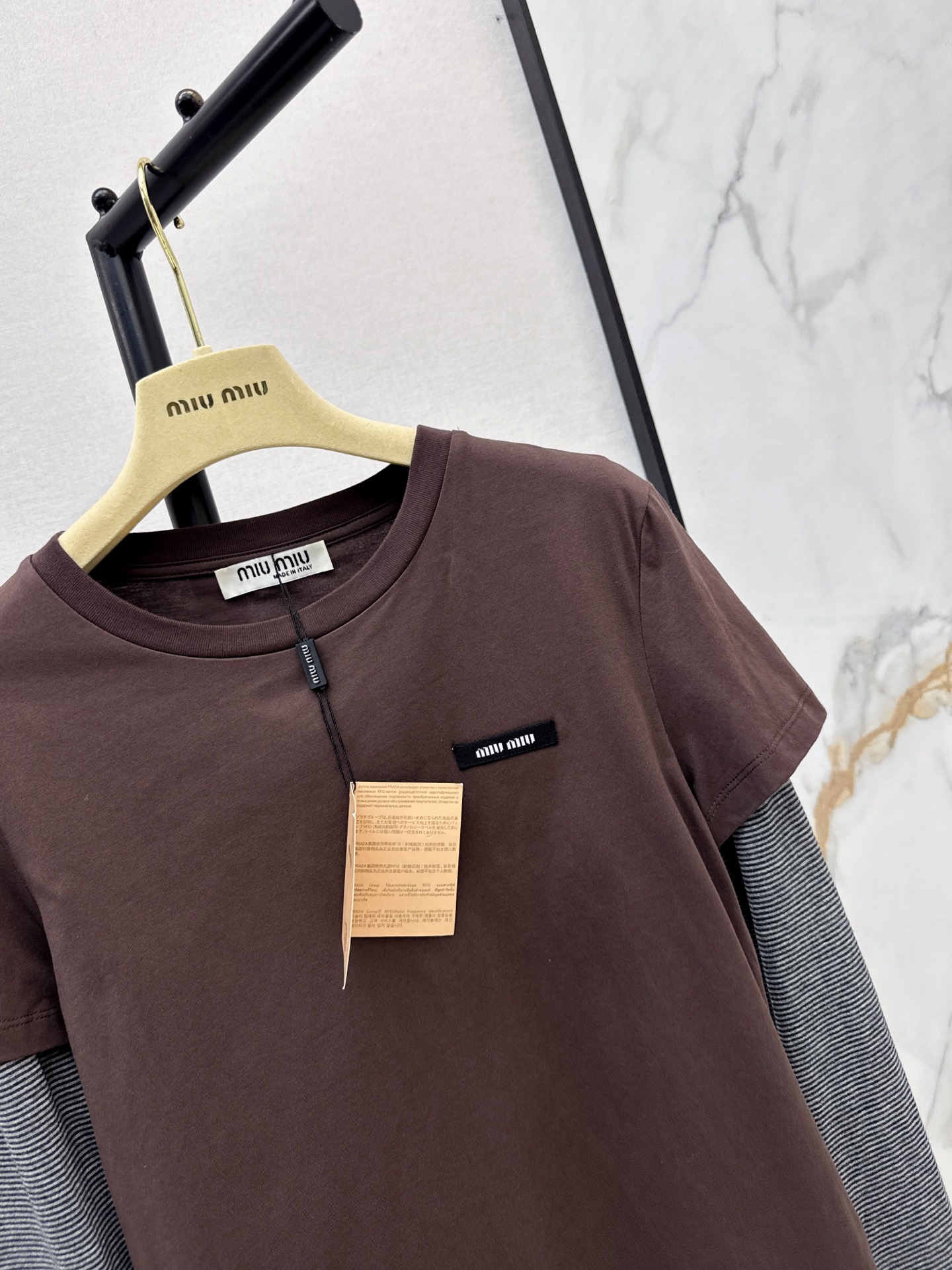 Miu 26fw 2in1 t-shirt