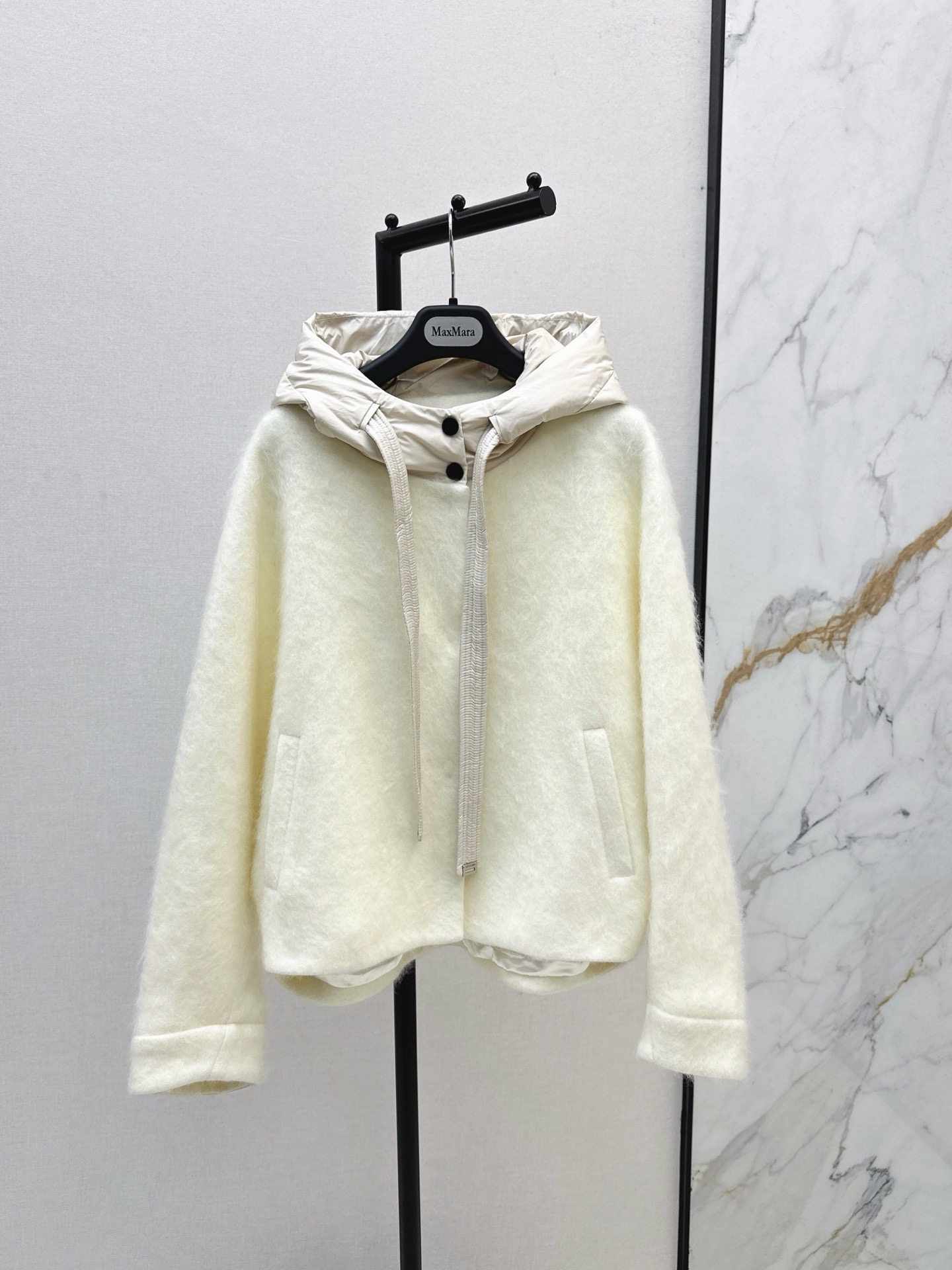 Max 26fw wool hooded jacket
