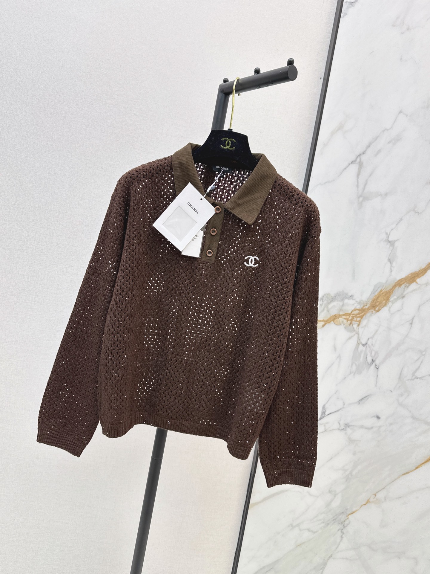 Chan 26fw hollow knit sweater
