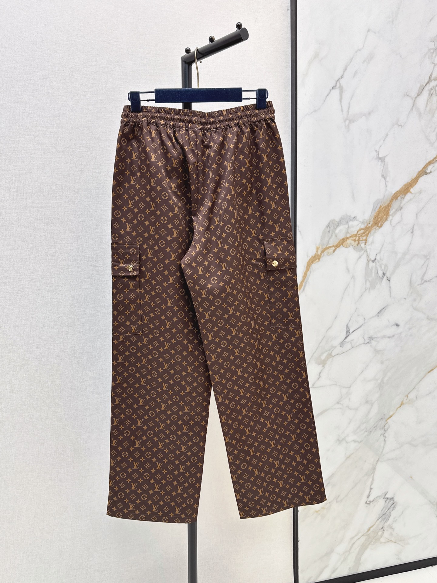 Loui 26fw print wide-leg pants