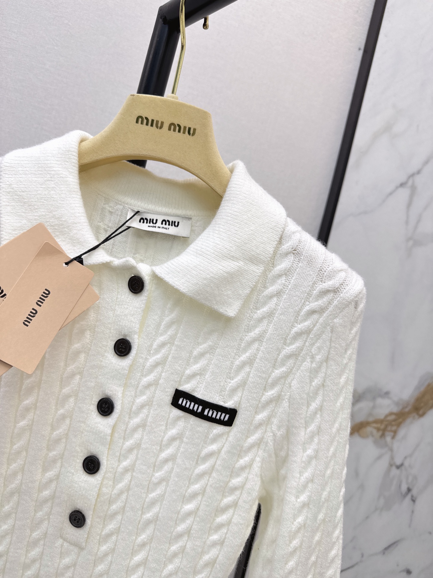 Miu 26fw cable knit dress