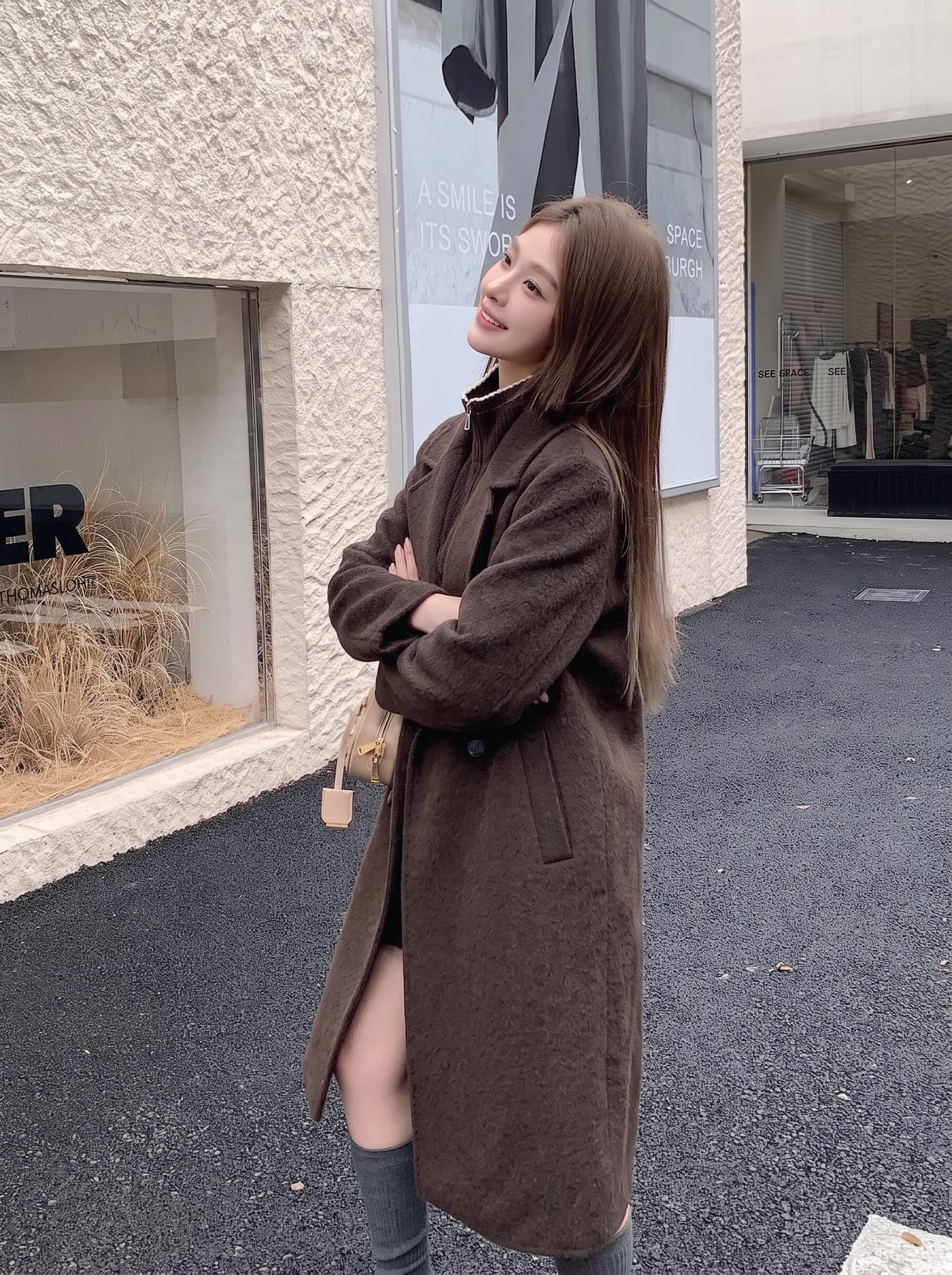Max 26fw knit vest overcoats sets