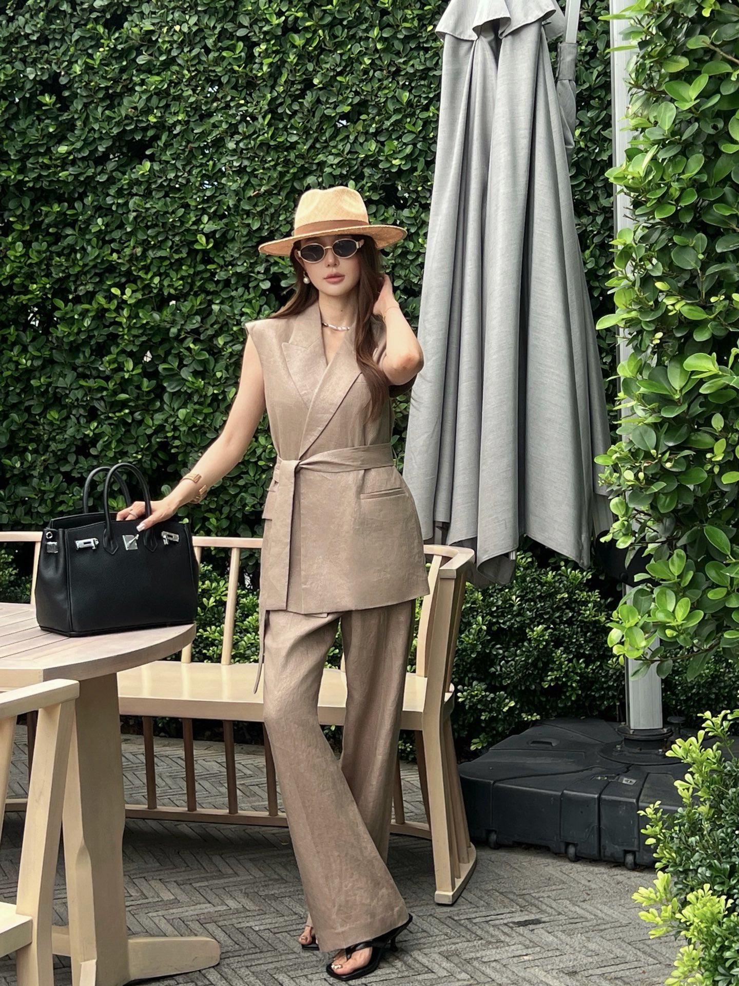 Brun 26ss belted suit vest