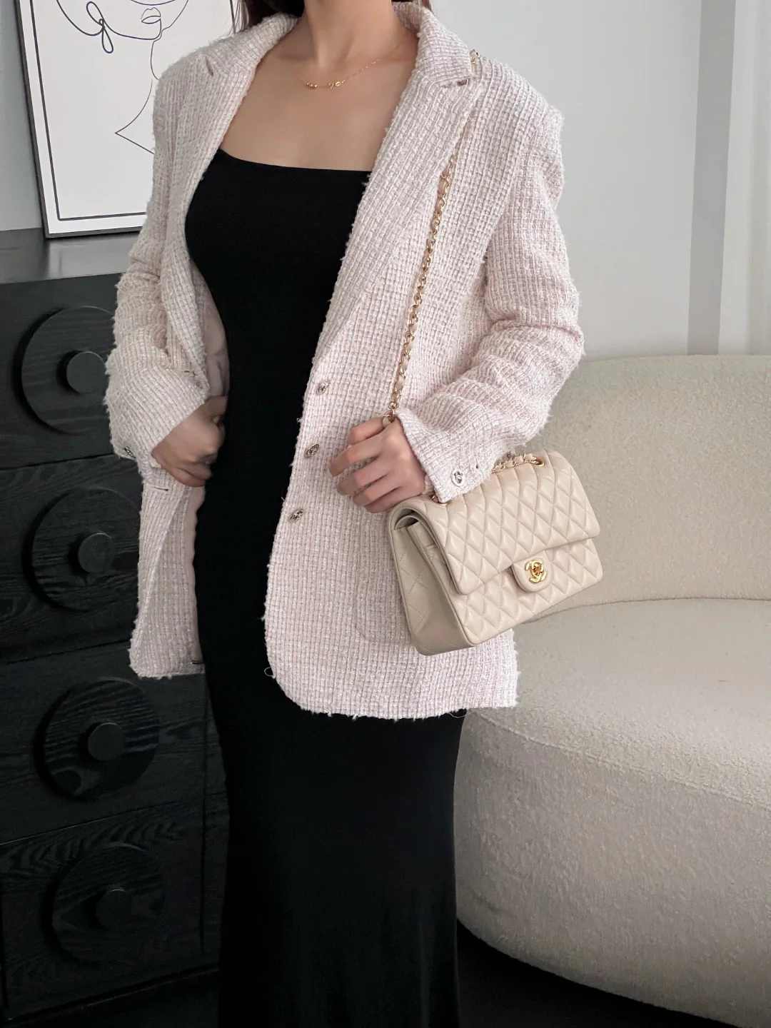 Chan cf25 chain shoulder bag