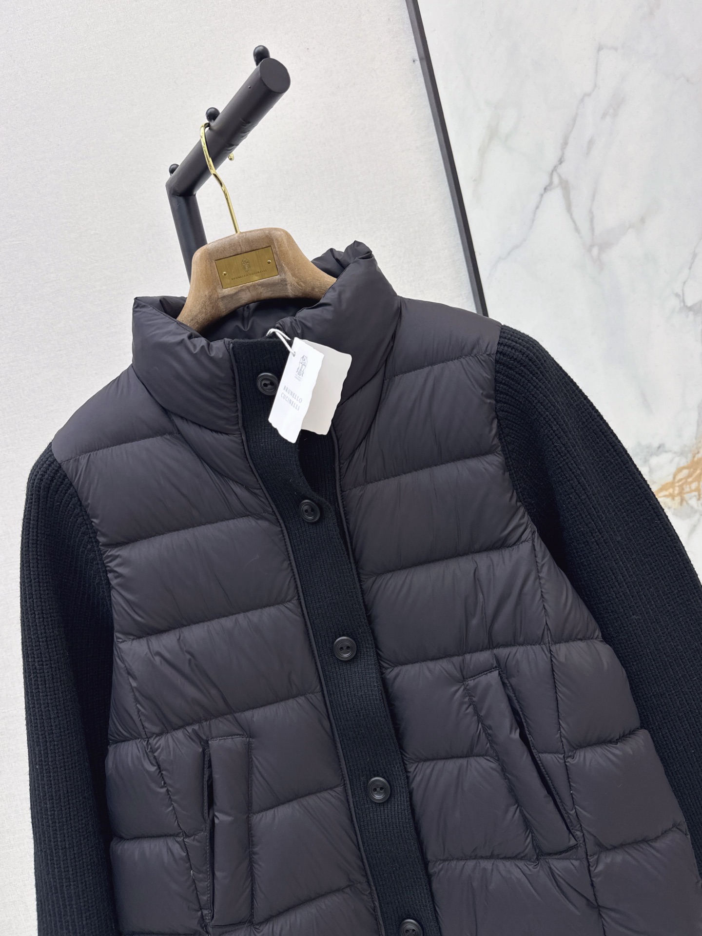 Brun 26fw wool contract down jacket