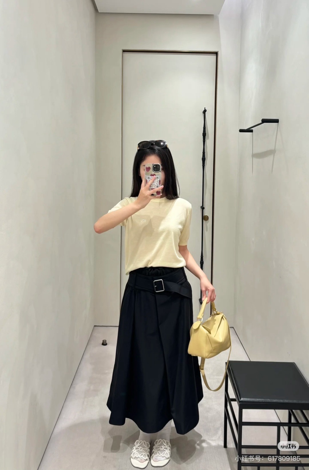 Loe 26fw pleated skirt
