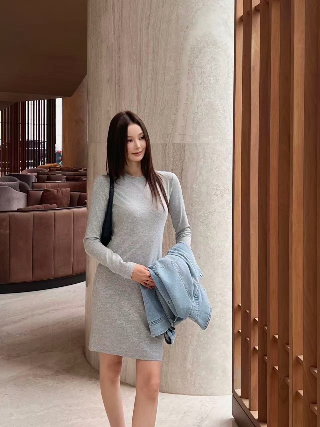 Sain 26fw long sleeve dress