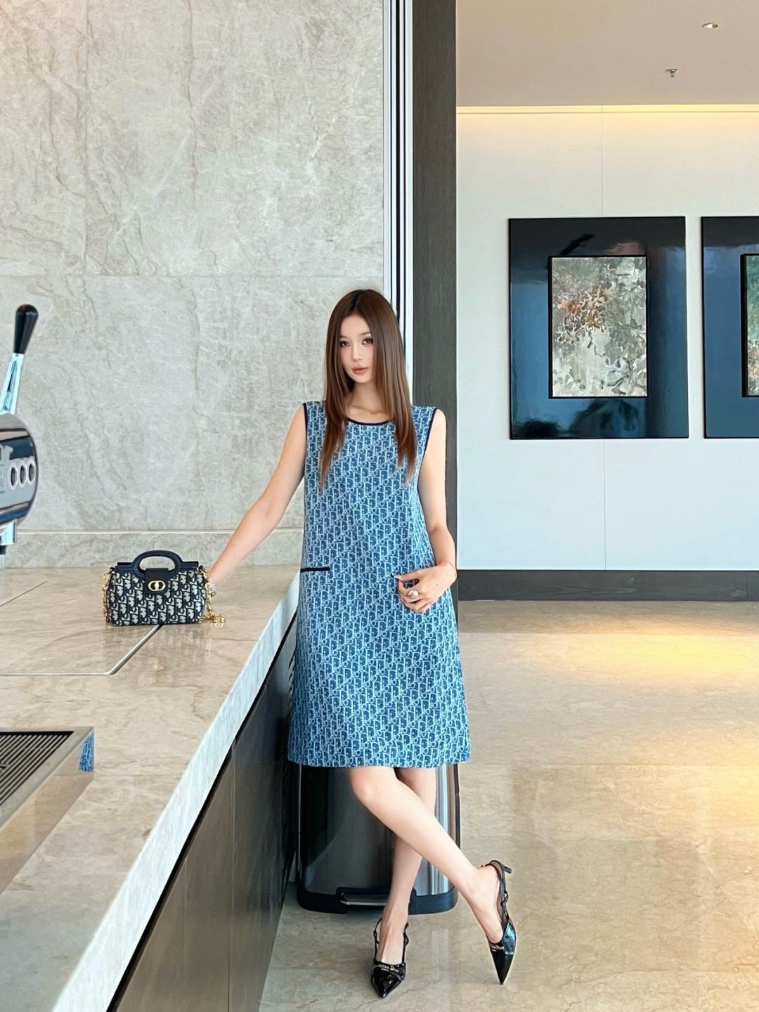 CD 26fw sleeveless denim dress