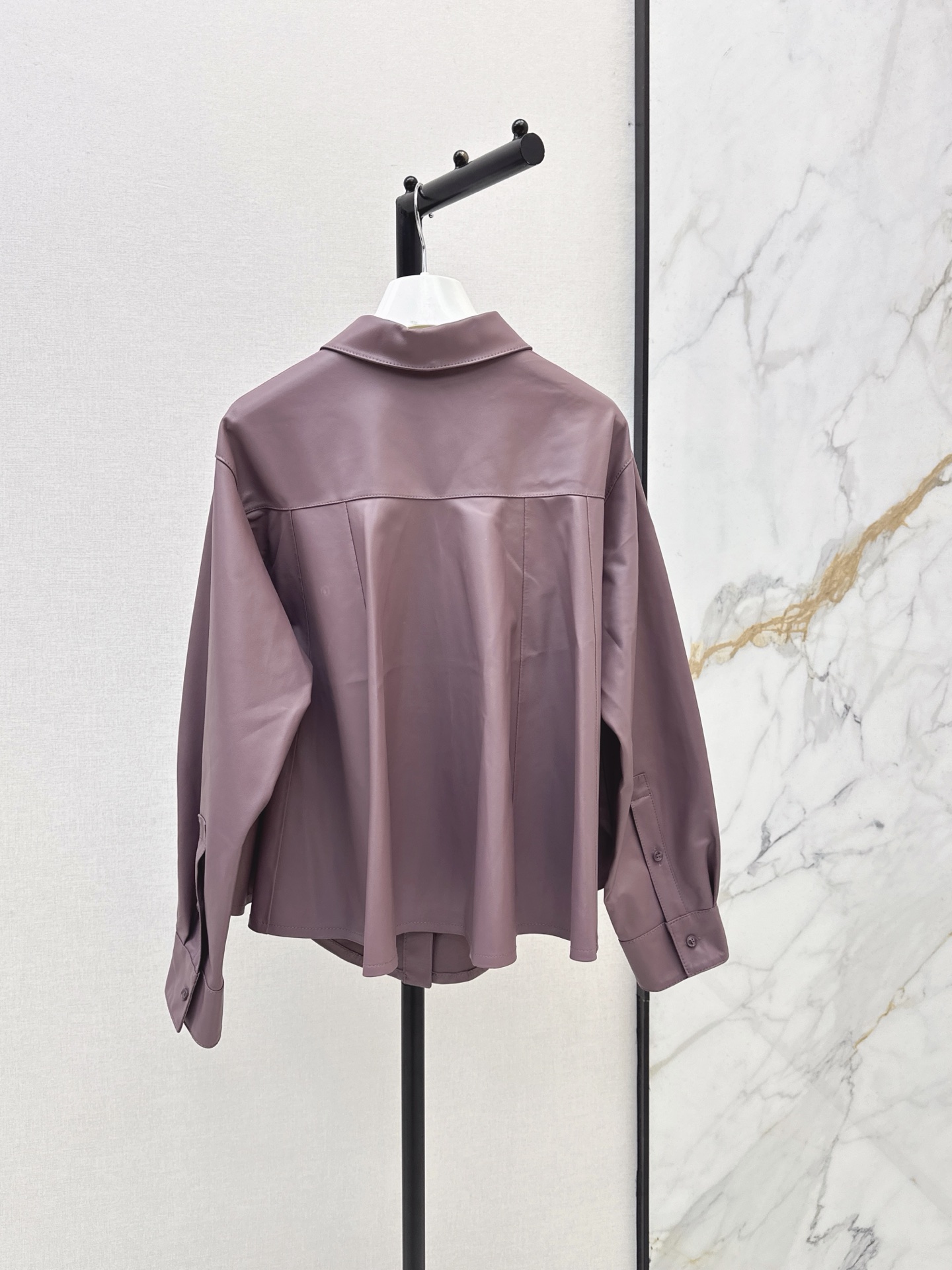 Loe 26fw leather shirt jacket
