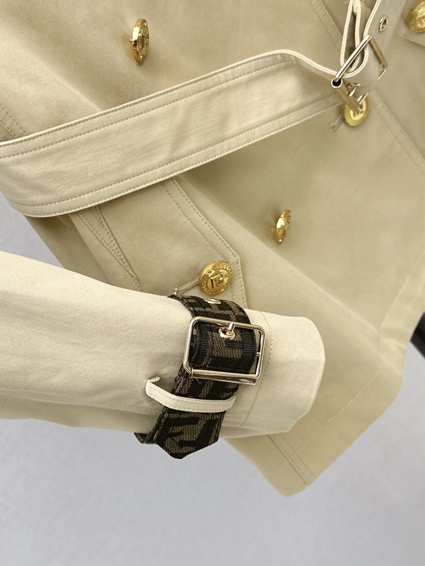 Fen 26fw hooded belted trench coats