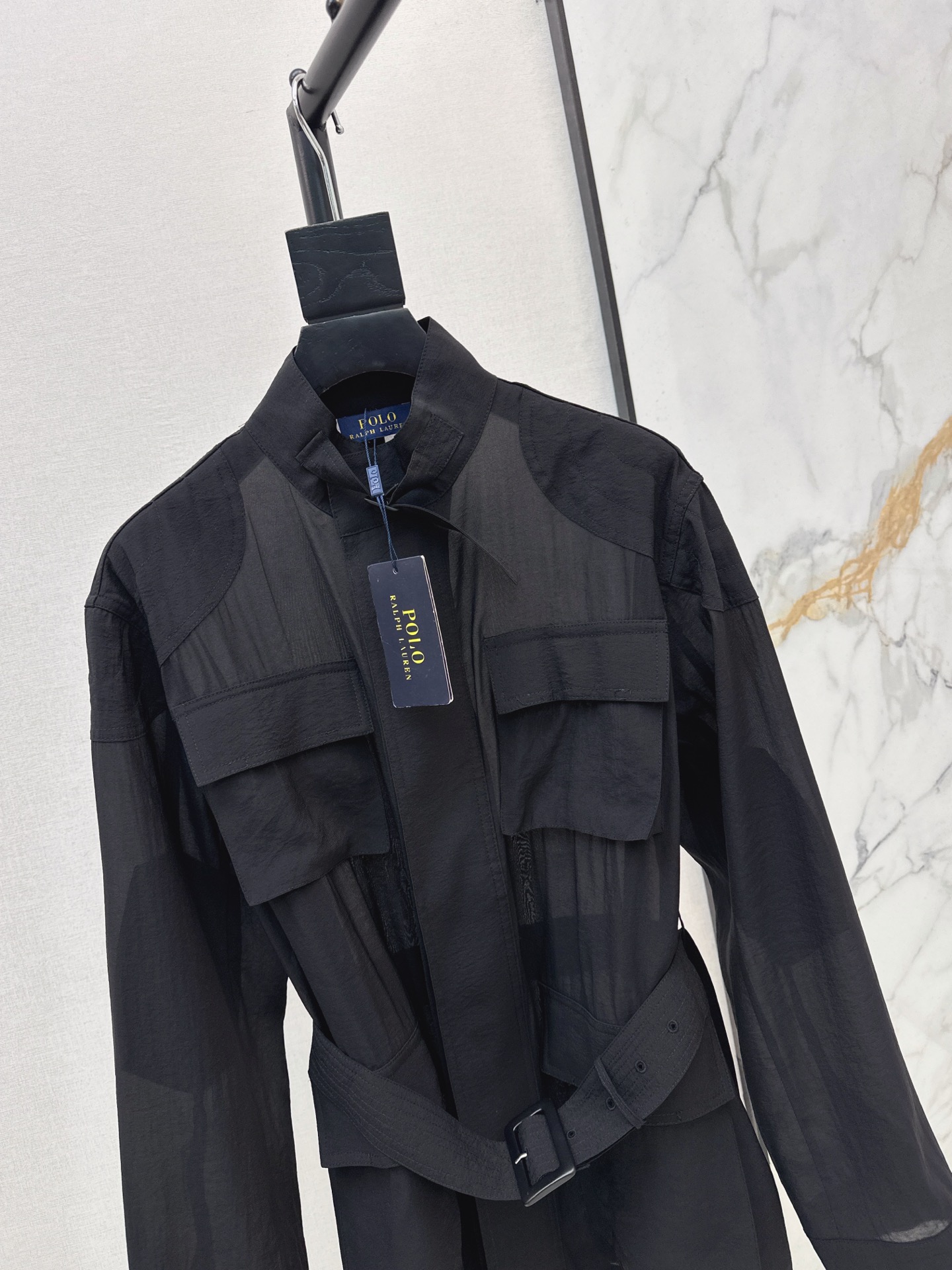 Ralp 26fw stand collar belted jacket