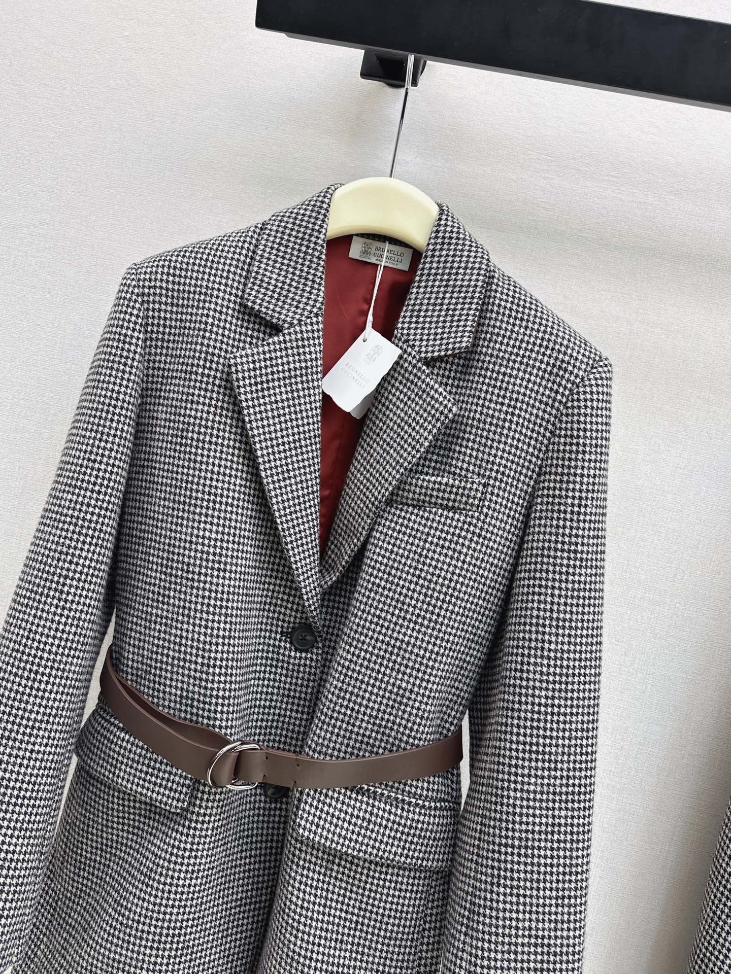 Brun 26fw houndstooth blazer