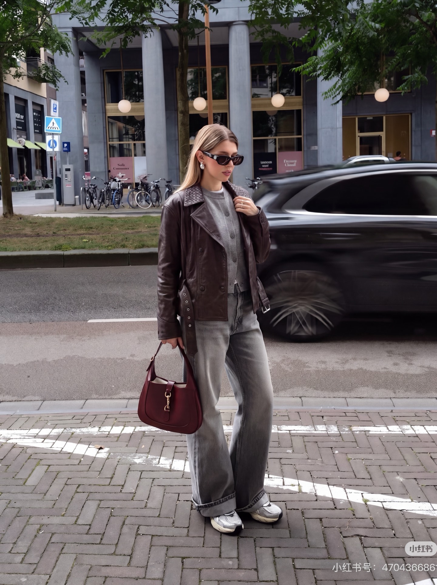 Bott 26fw belted leather jacket
