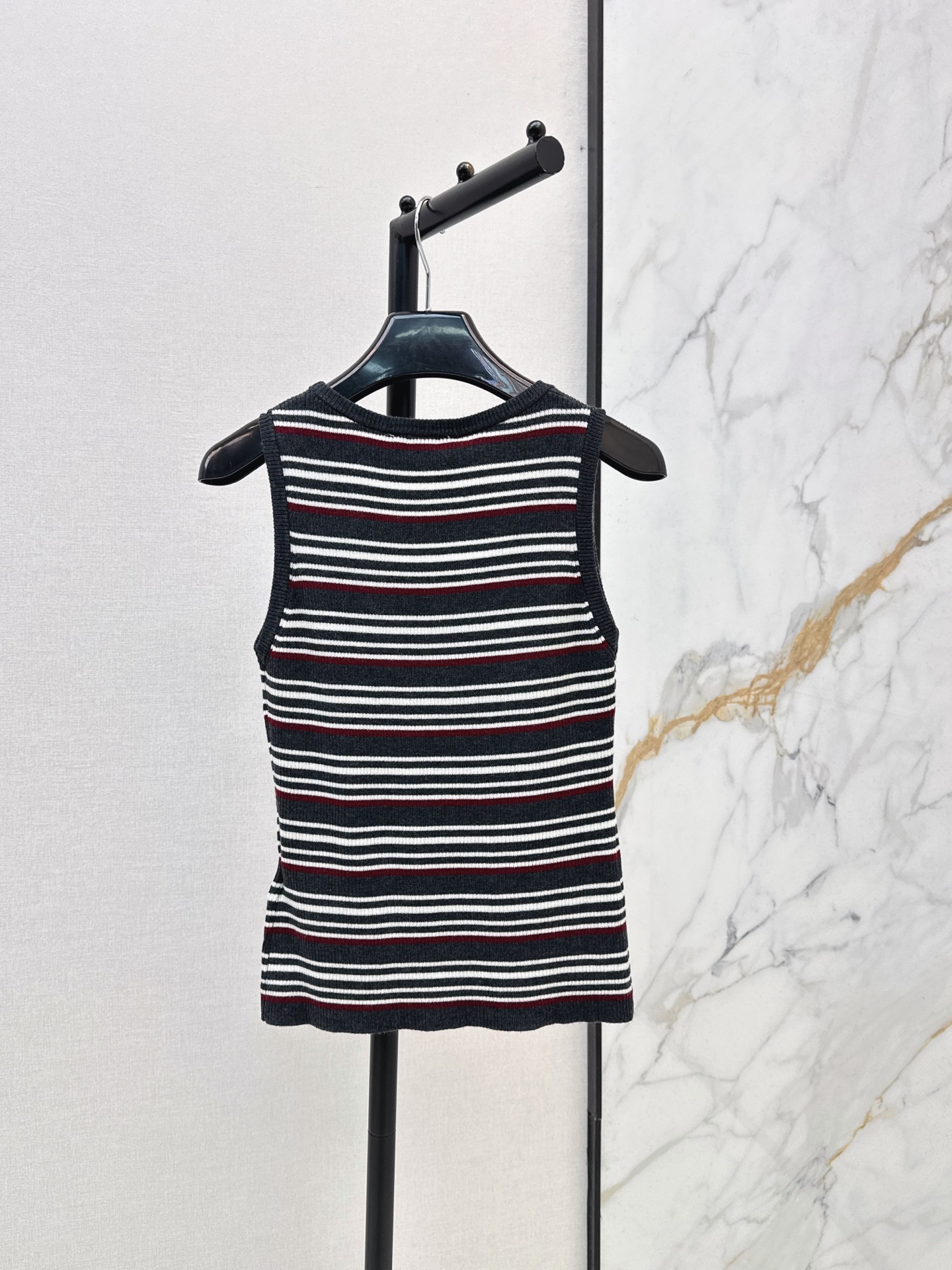 Sain 26fw stripe knit vest