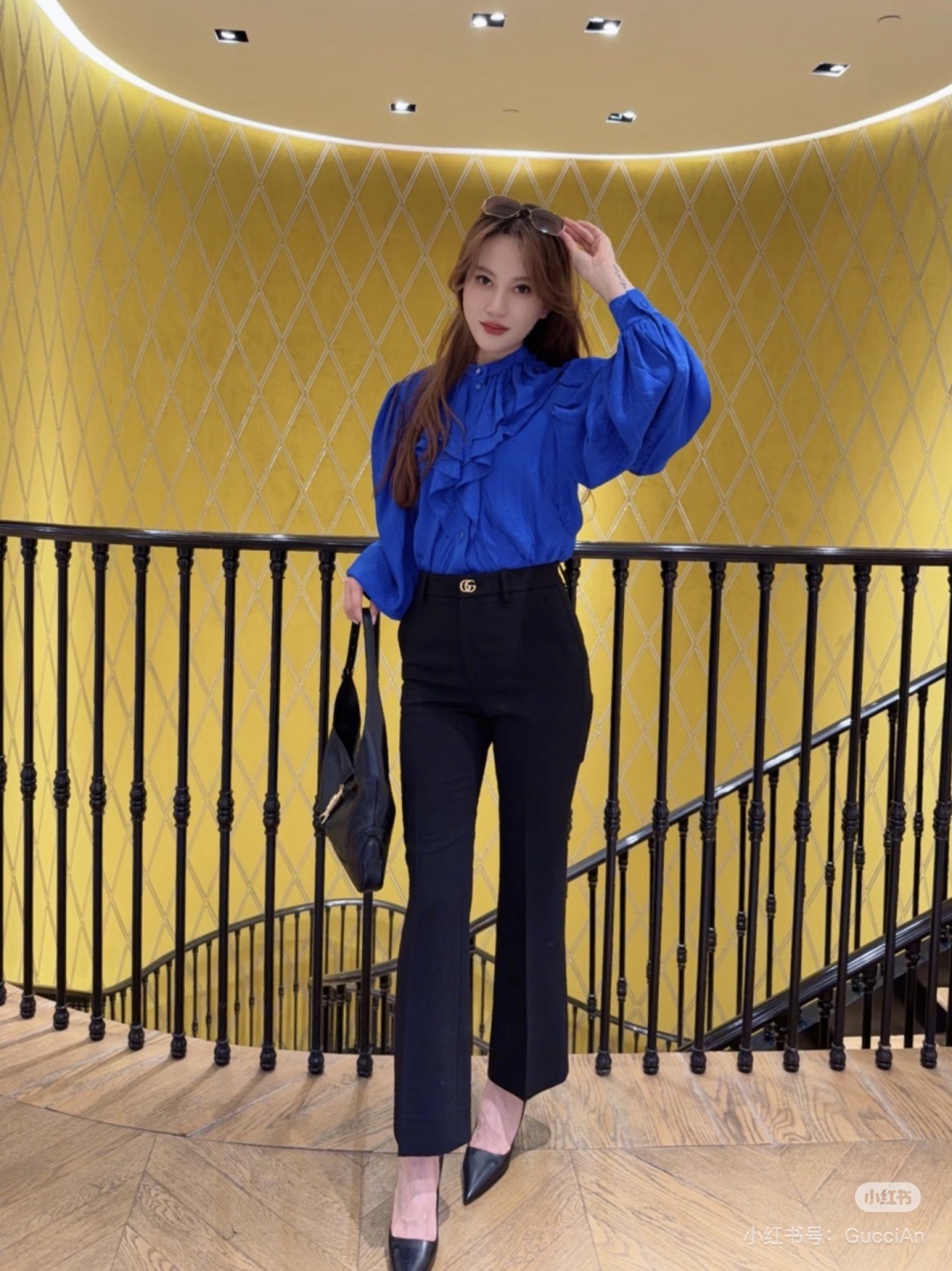 Guc 26fw straight-leg trousers