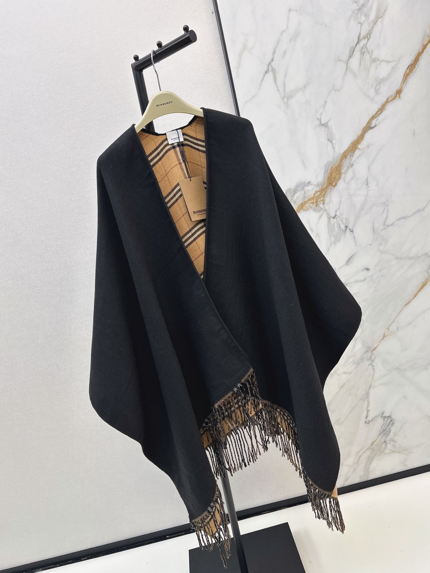 Bur 26fw wool shawls cape