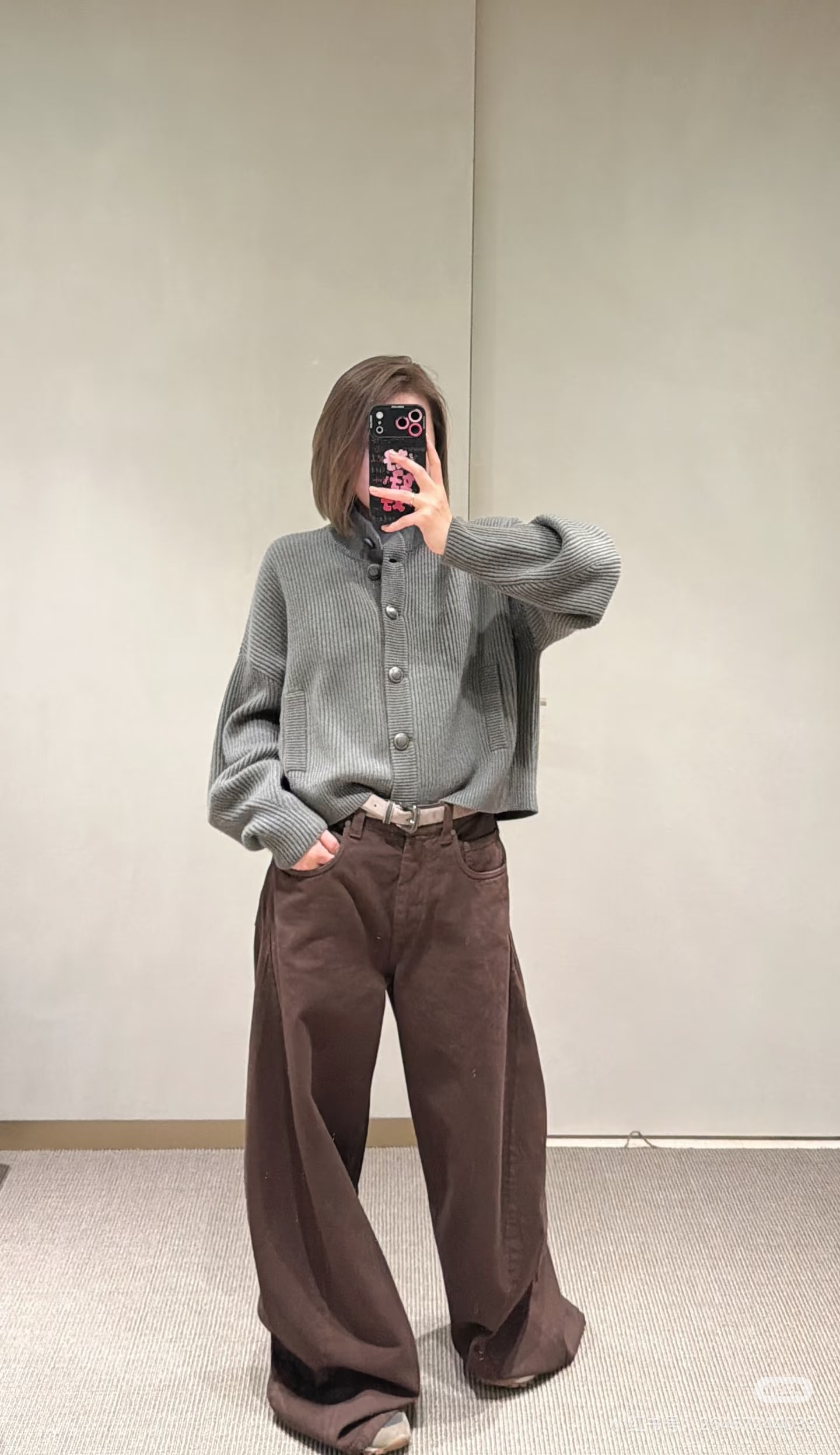 Brun 26fw cashmere cardigan