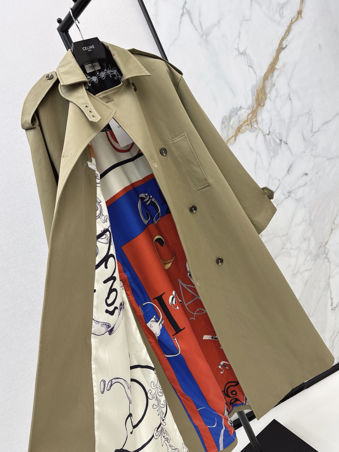 Celi 26fw print trench coats