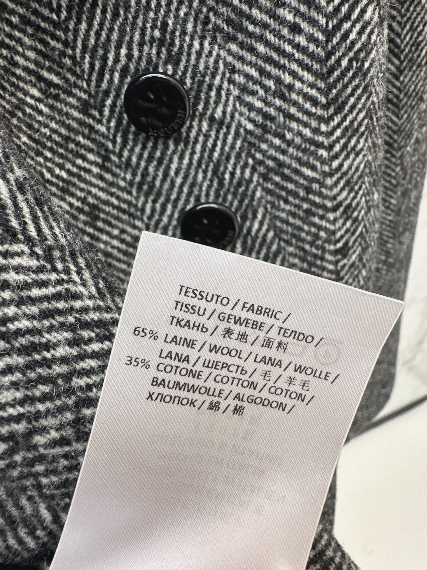 Alex 26fw herringbone peplum blazer