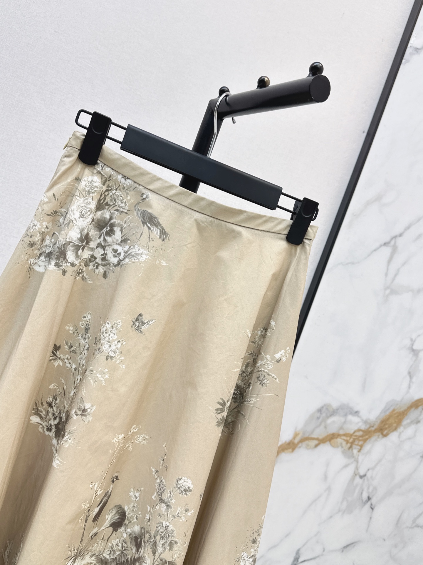 CD 26fw print pleated skirt