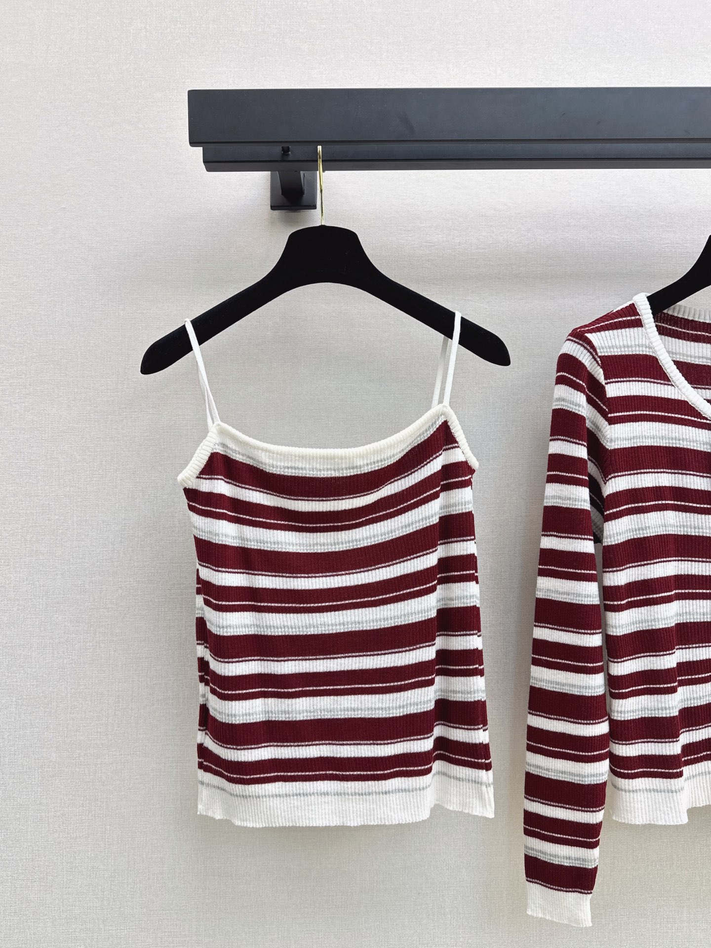 Chan 26fw knit camisole cardigan sets