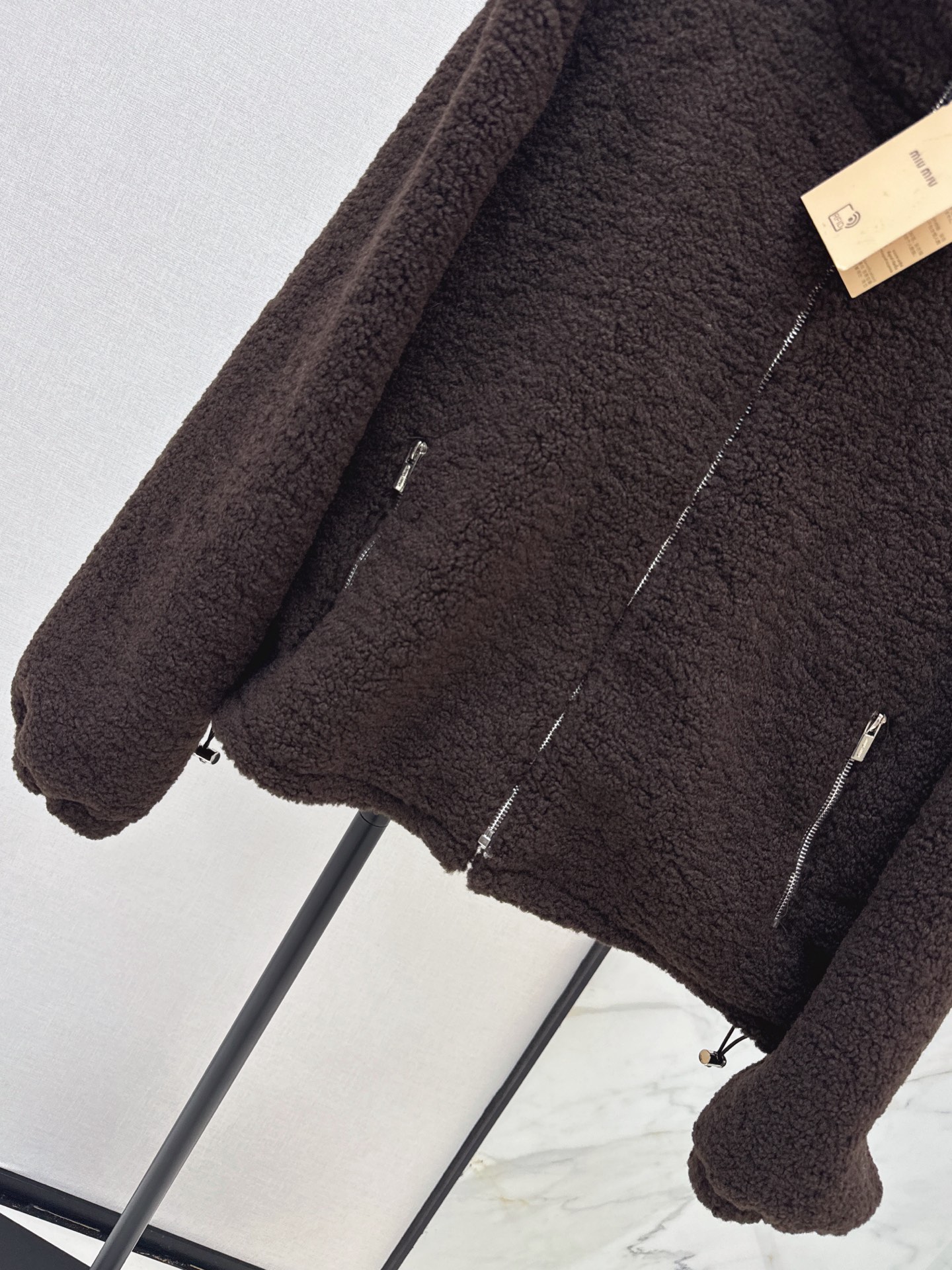 Miu 26fw faux shearling jacket