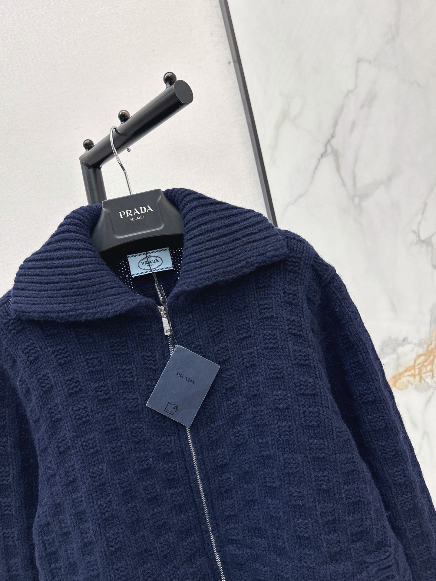 Pra 26fw jacquard knit jacket