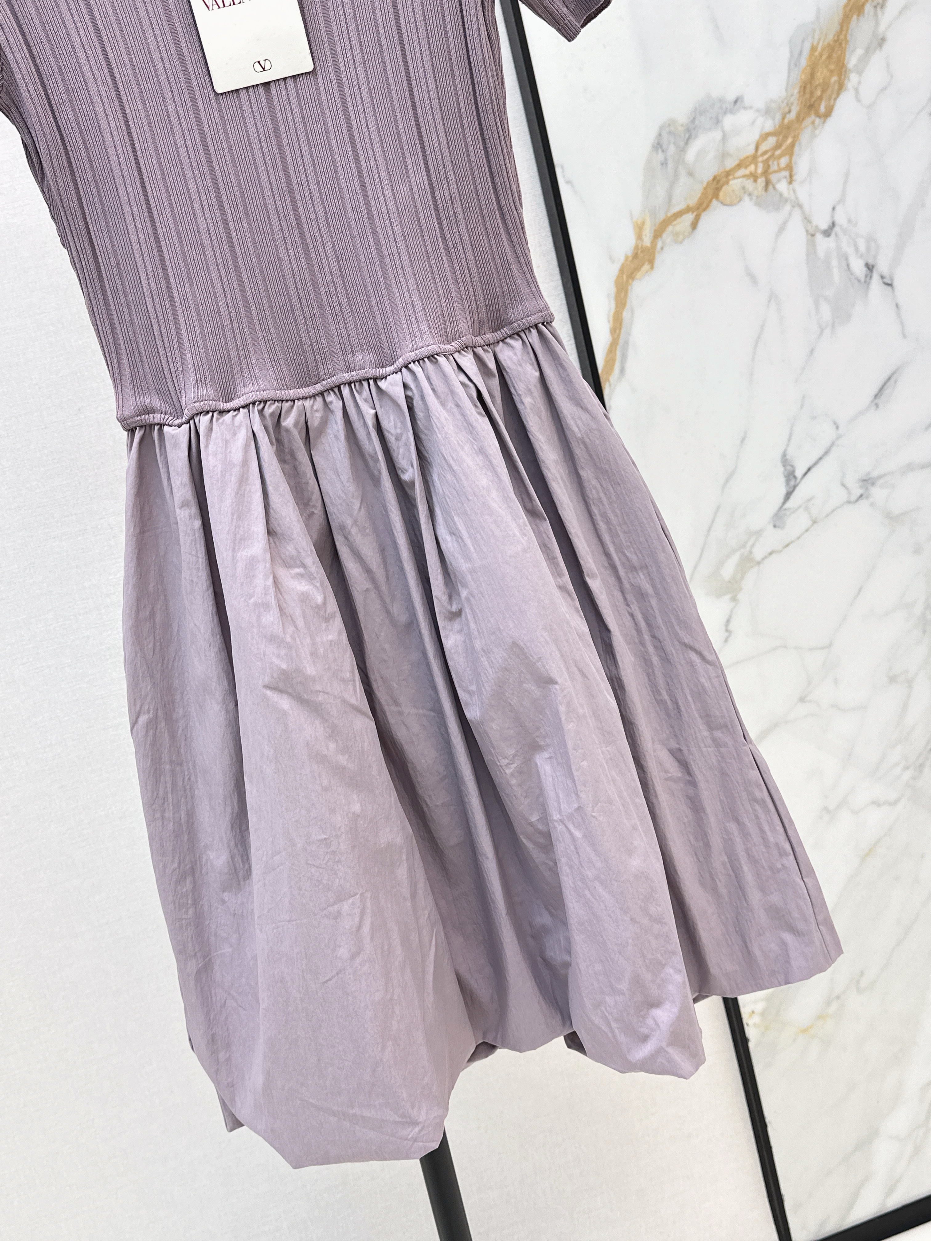 Valen 26ss beading knit contract dress