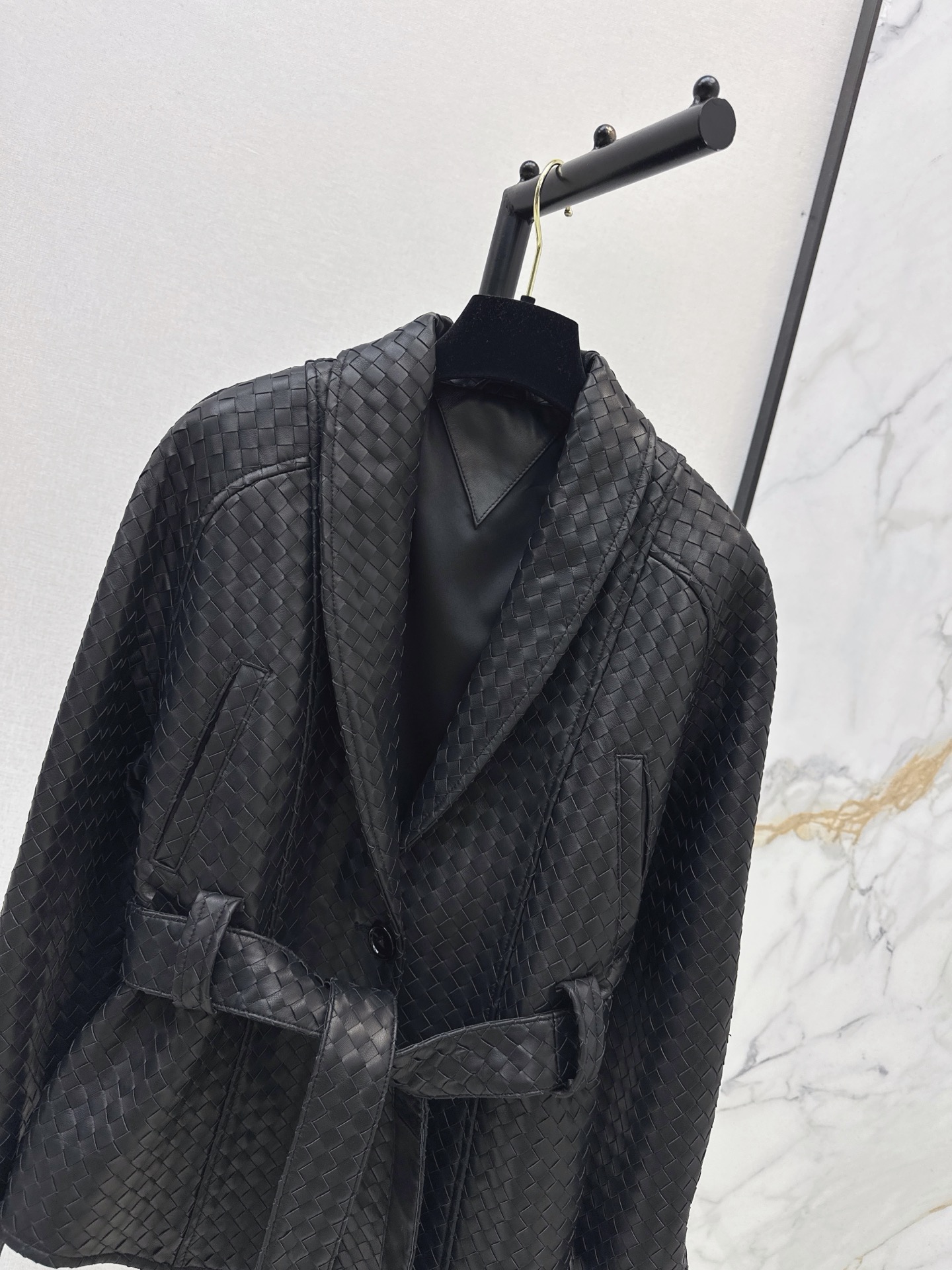 Bott 26ssbelted leather jacket