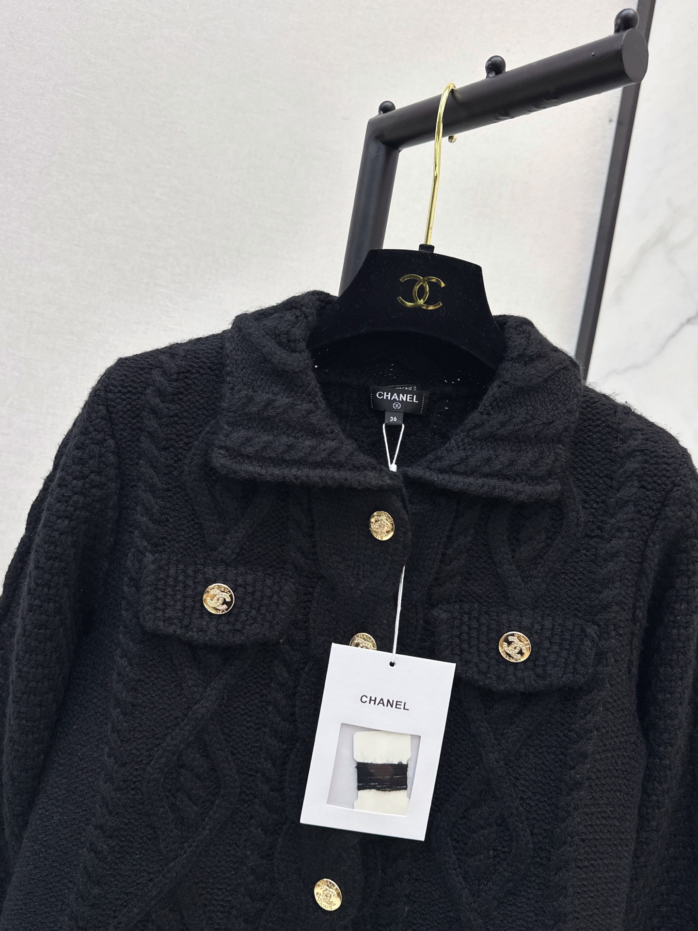 Chan 26fw reffule knit cardigan