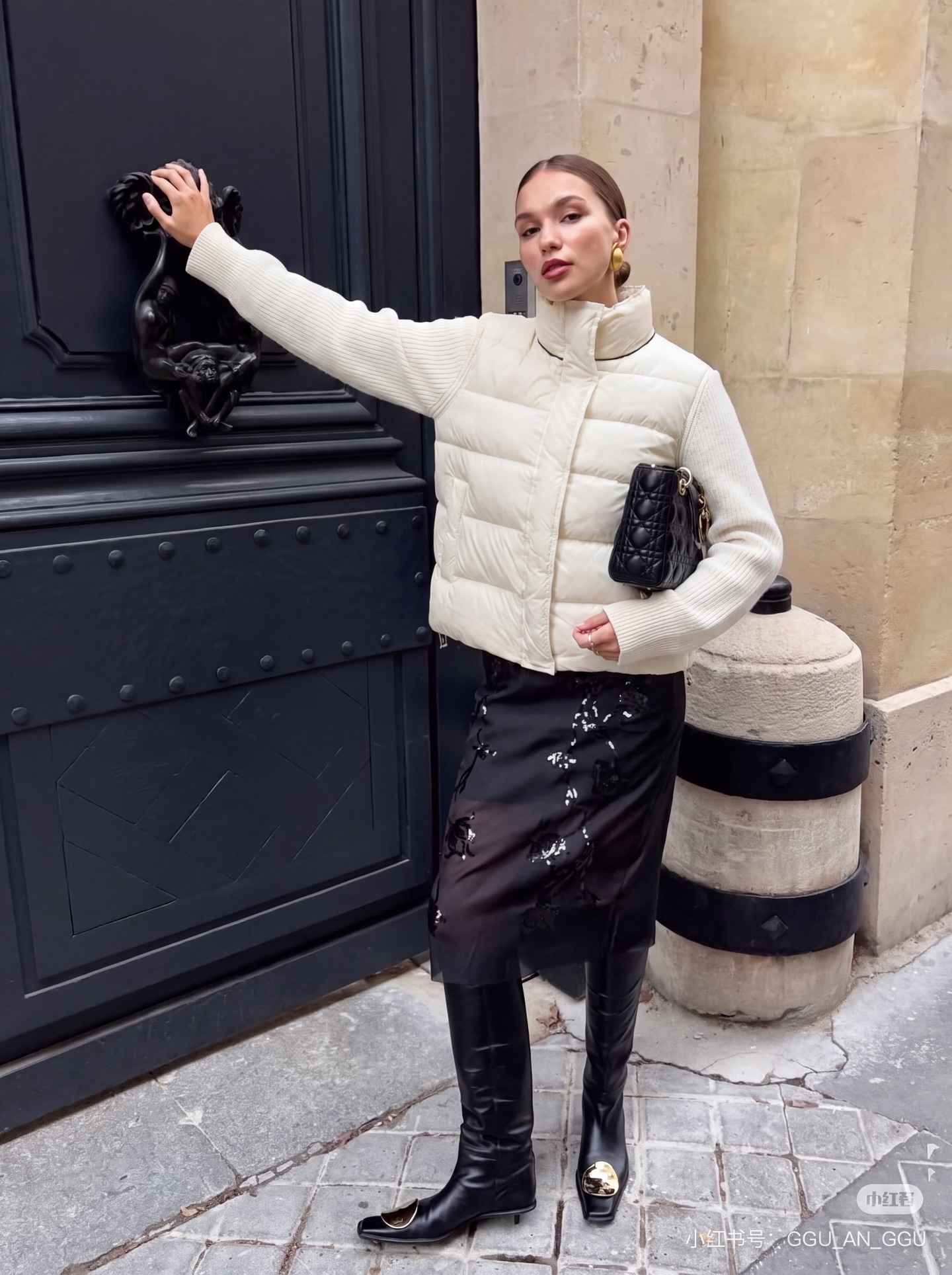 Brun 26fw cropped down jacket