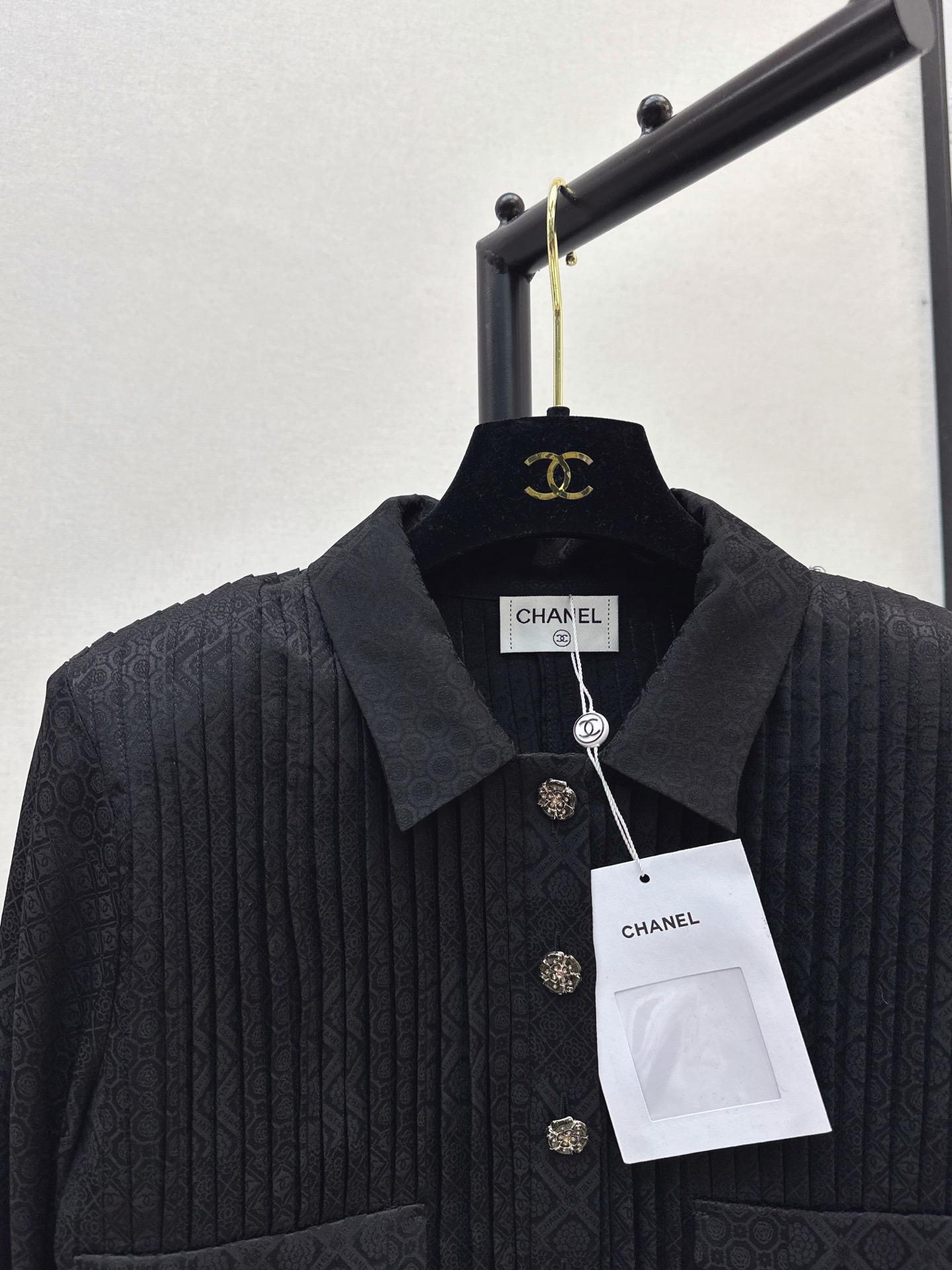 Chan 26fw jacquard silk jacket