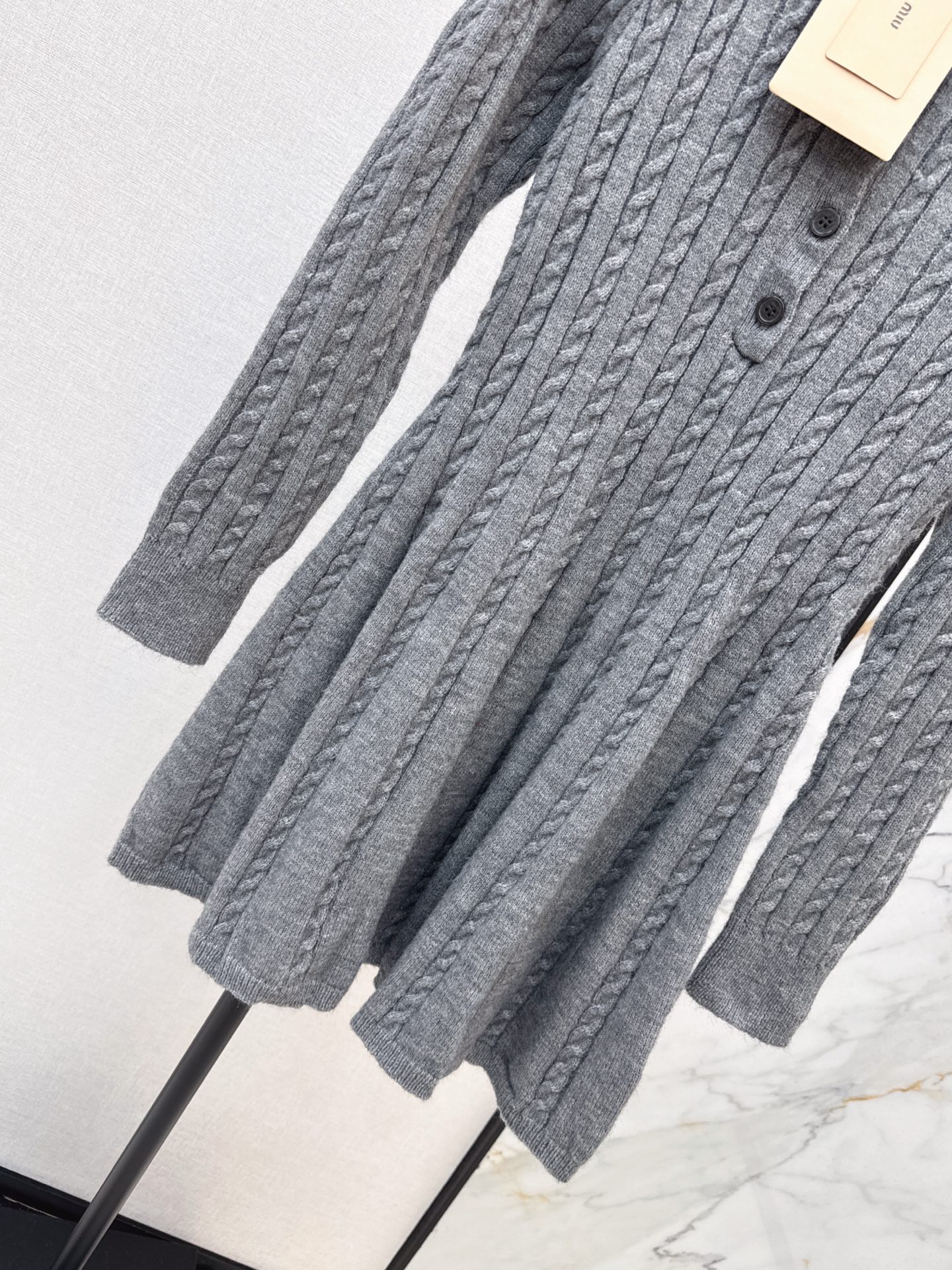 Miu 26fw cable knit dress