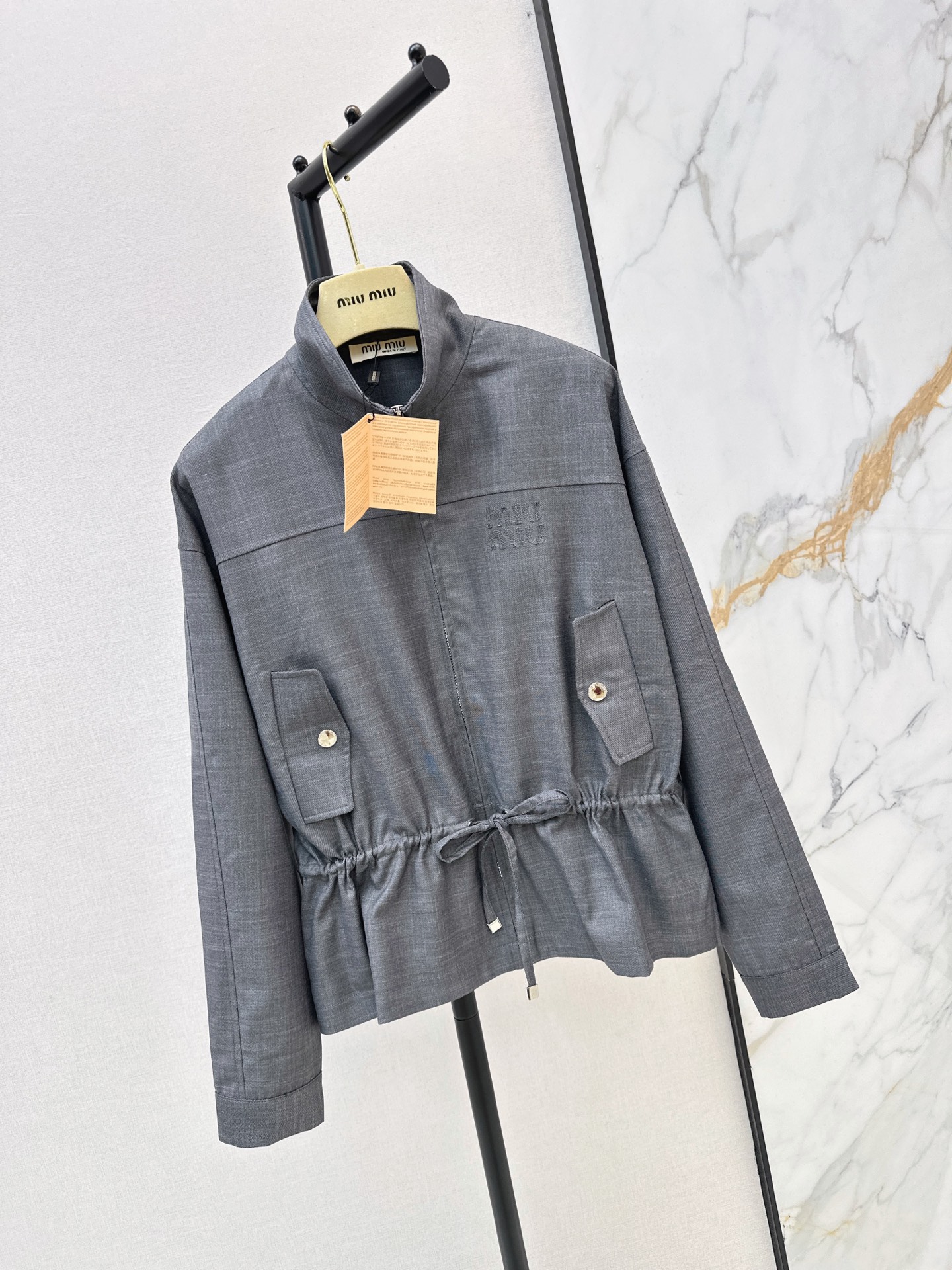 Miu 26fw drawstring top