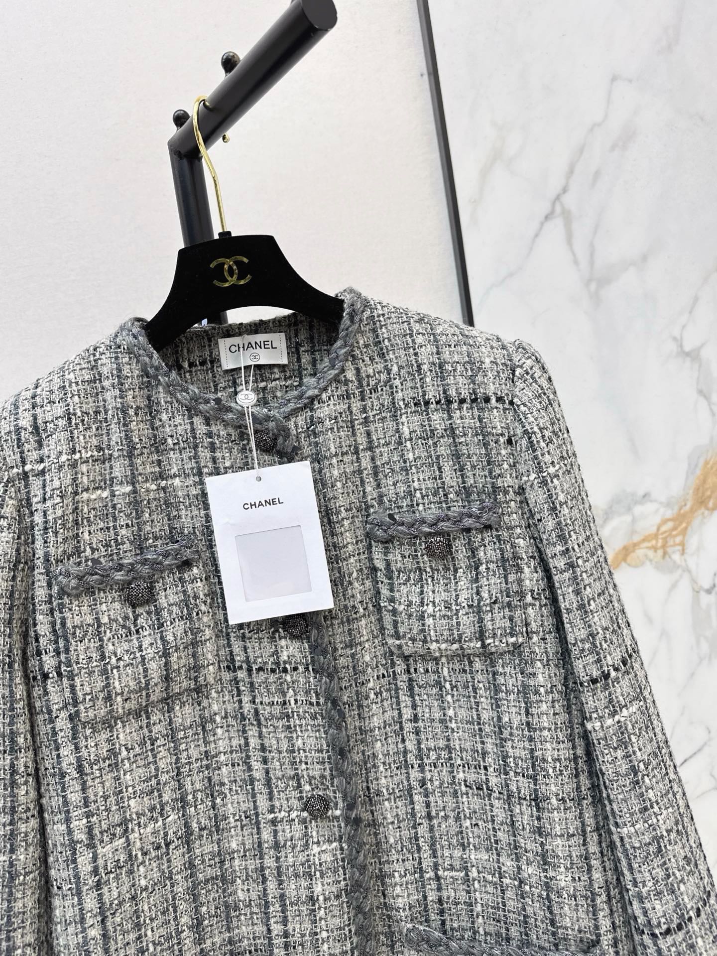 Chan 26fw tweed woven jacket