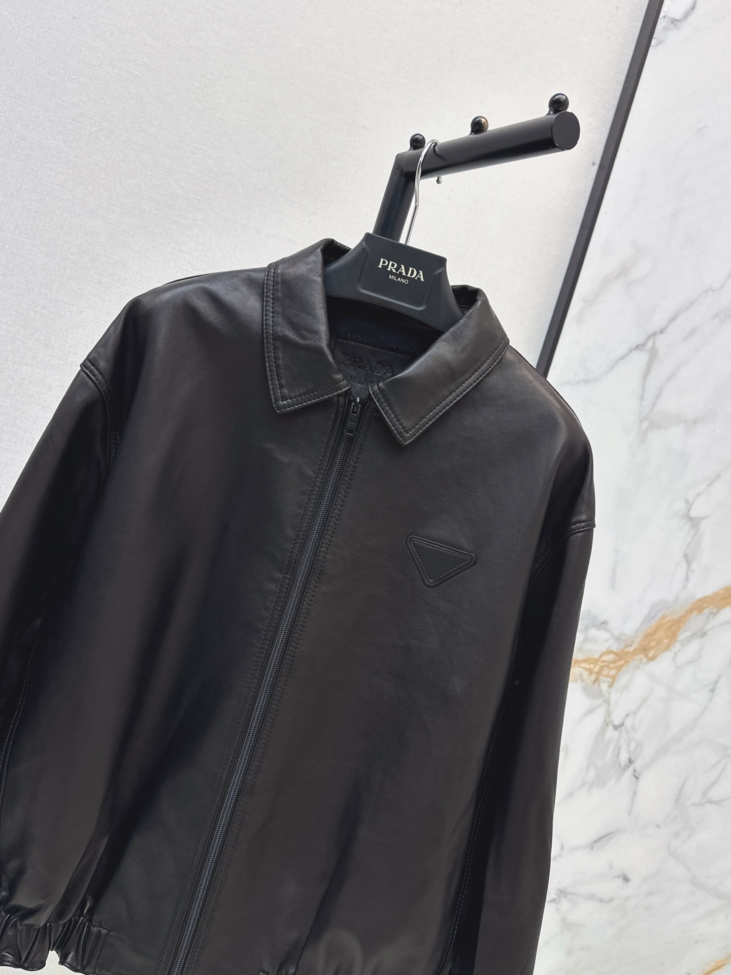 Pra 26fw leather jacket