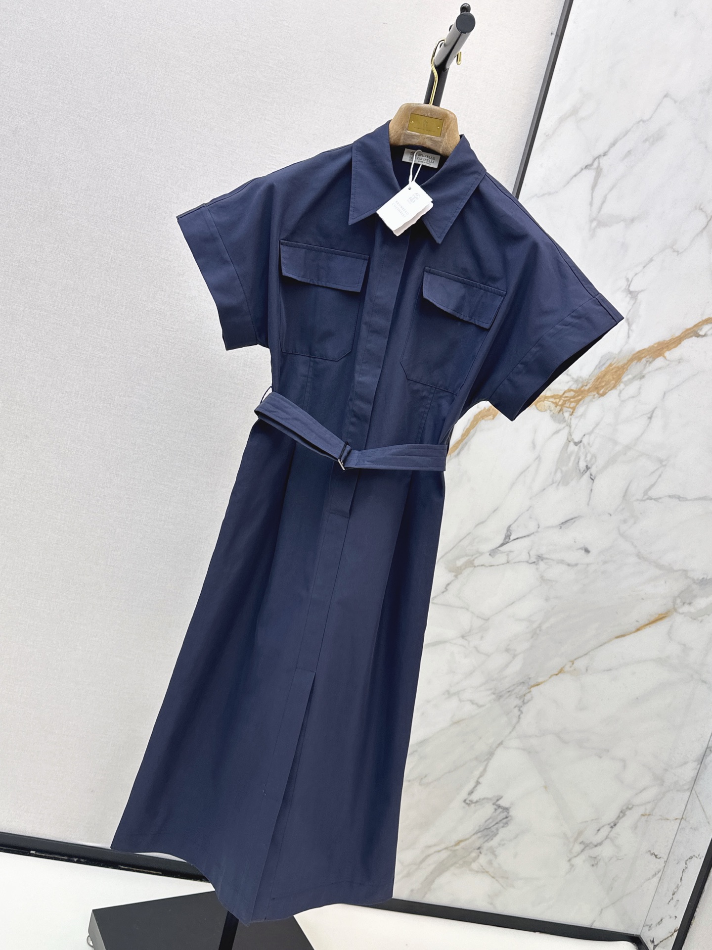 Brun 26ss belted shirt dress
