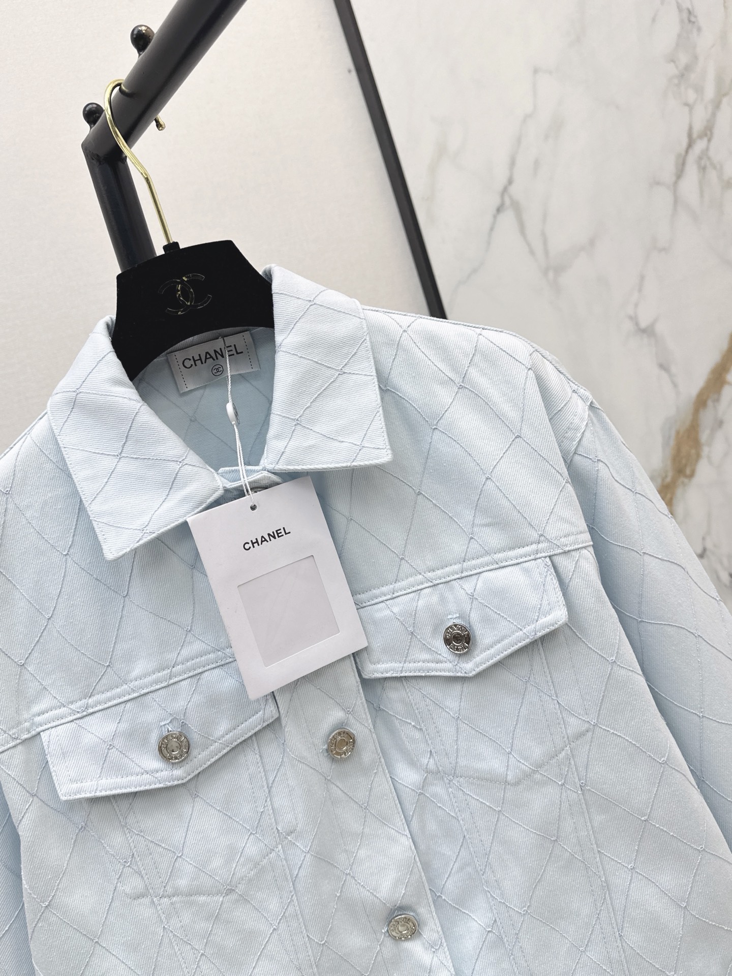 Chan 26fw embroidery denim jacket