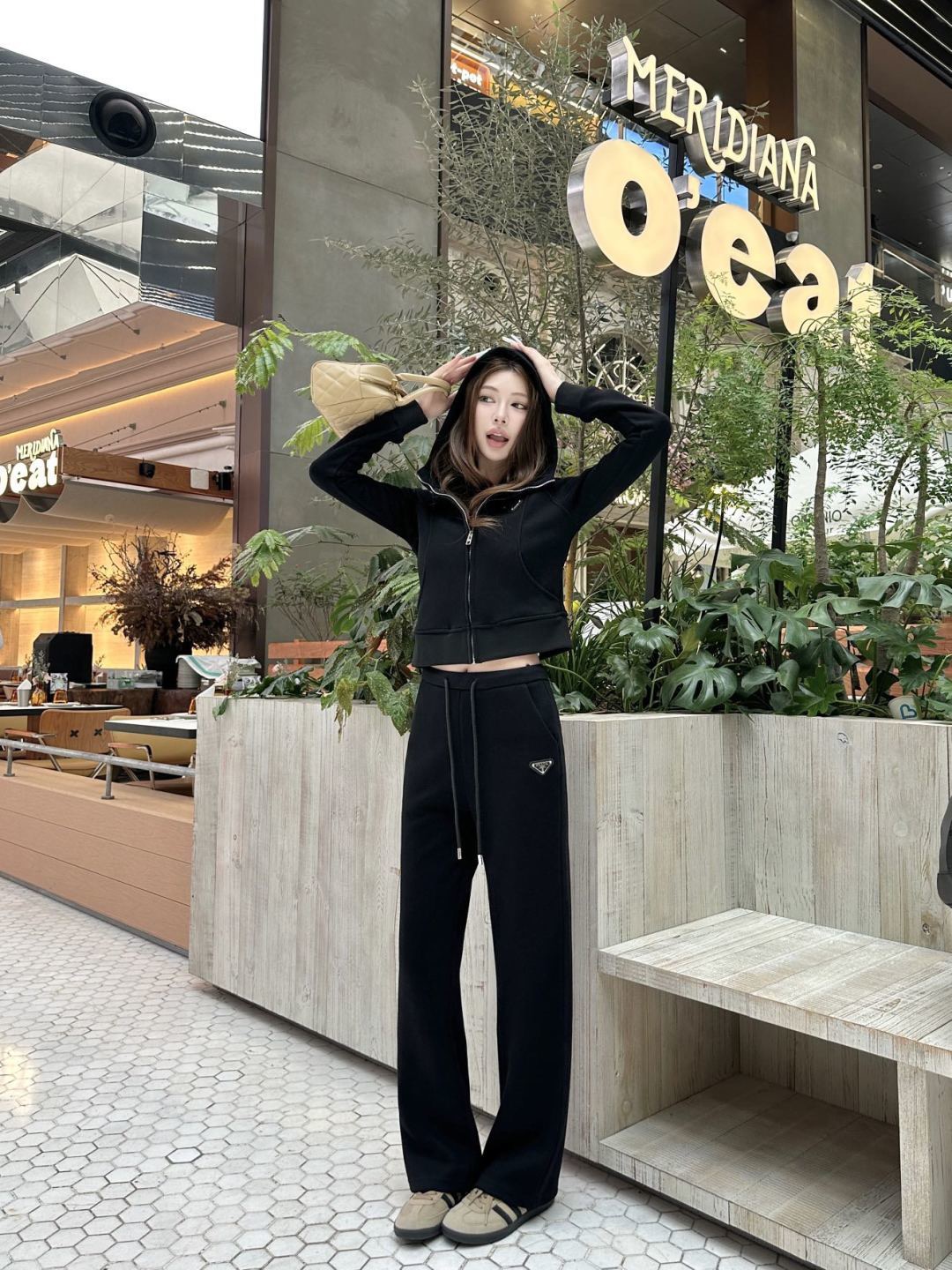 Pra 26fw hooded jacket pants sets