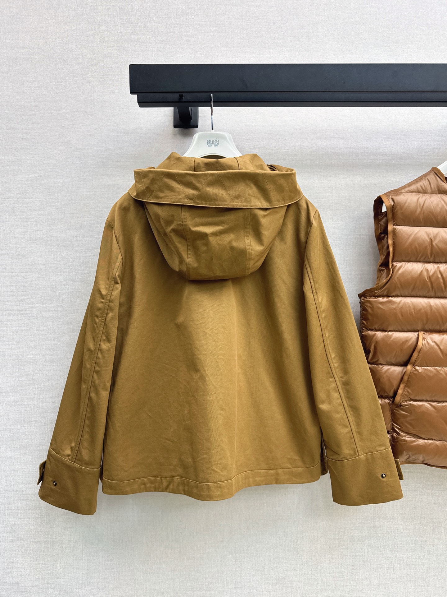Monc 26fw down vest hooded trench coats sets