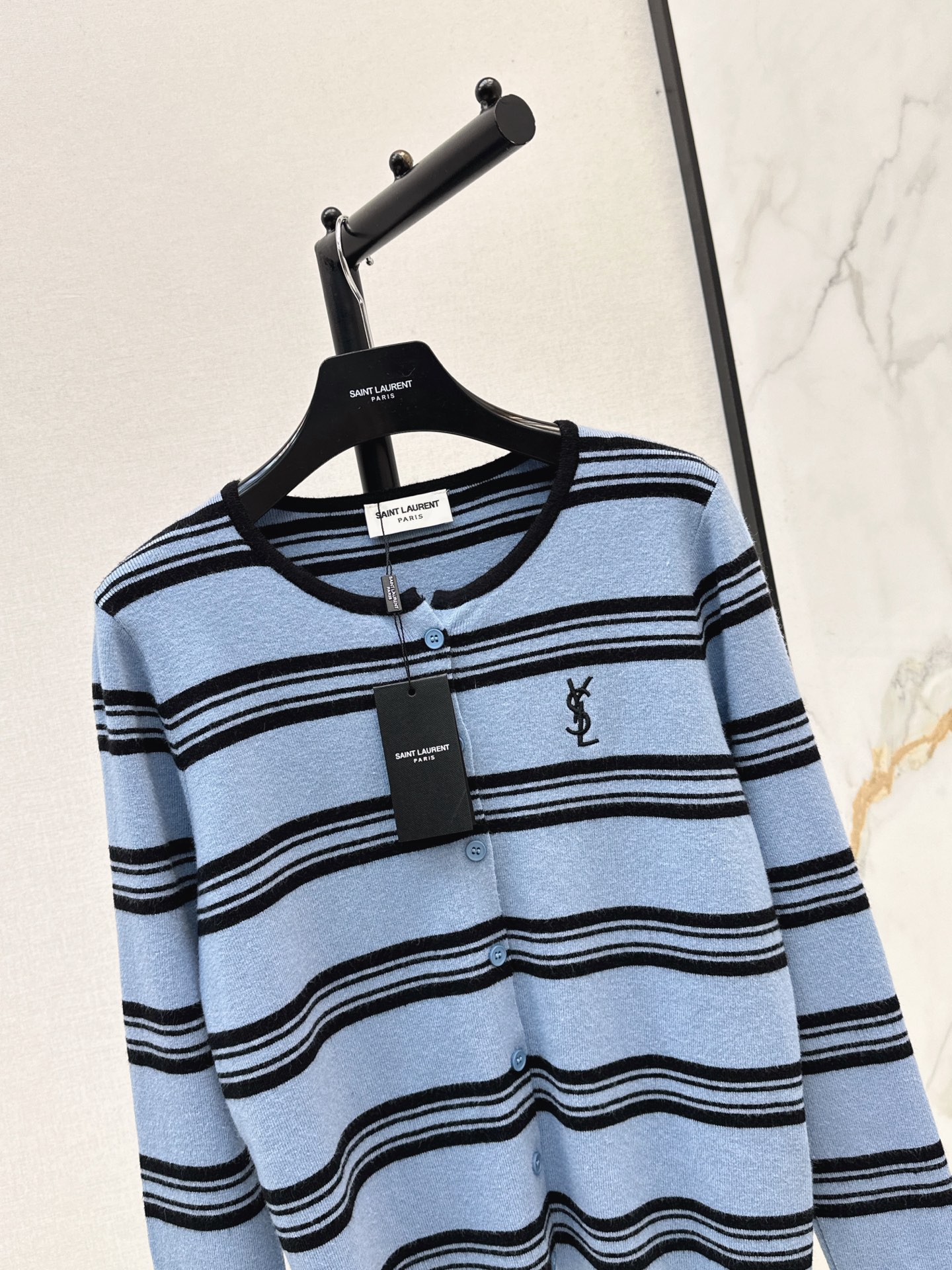 Sain 26fw stripe knit cardigan