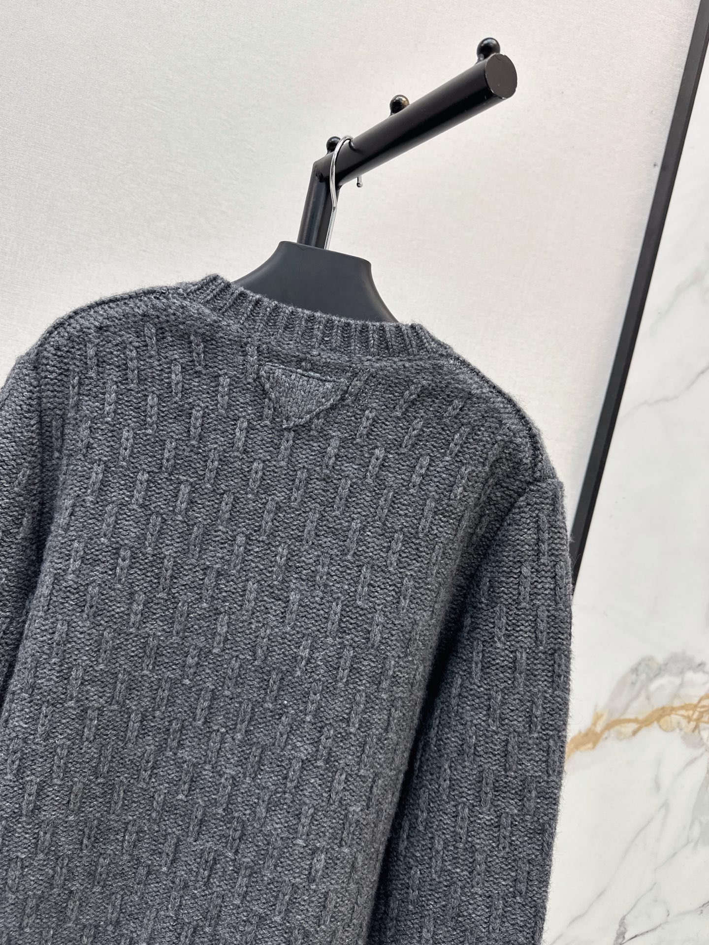 Pra 26fw cable zipper knit jacket