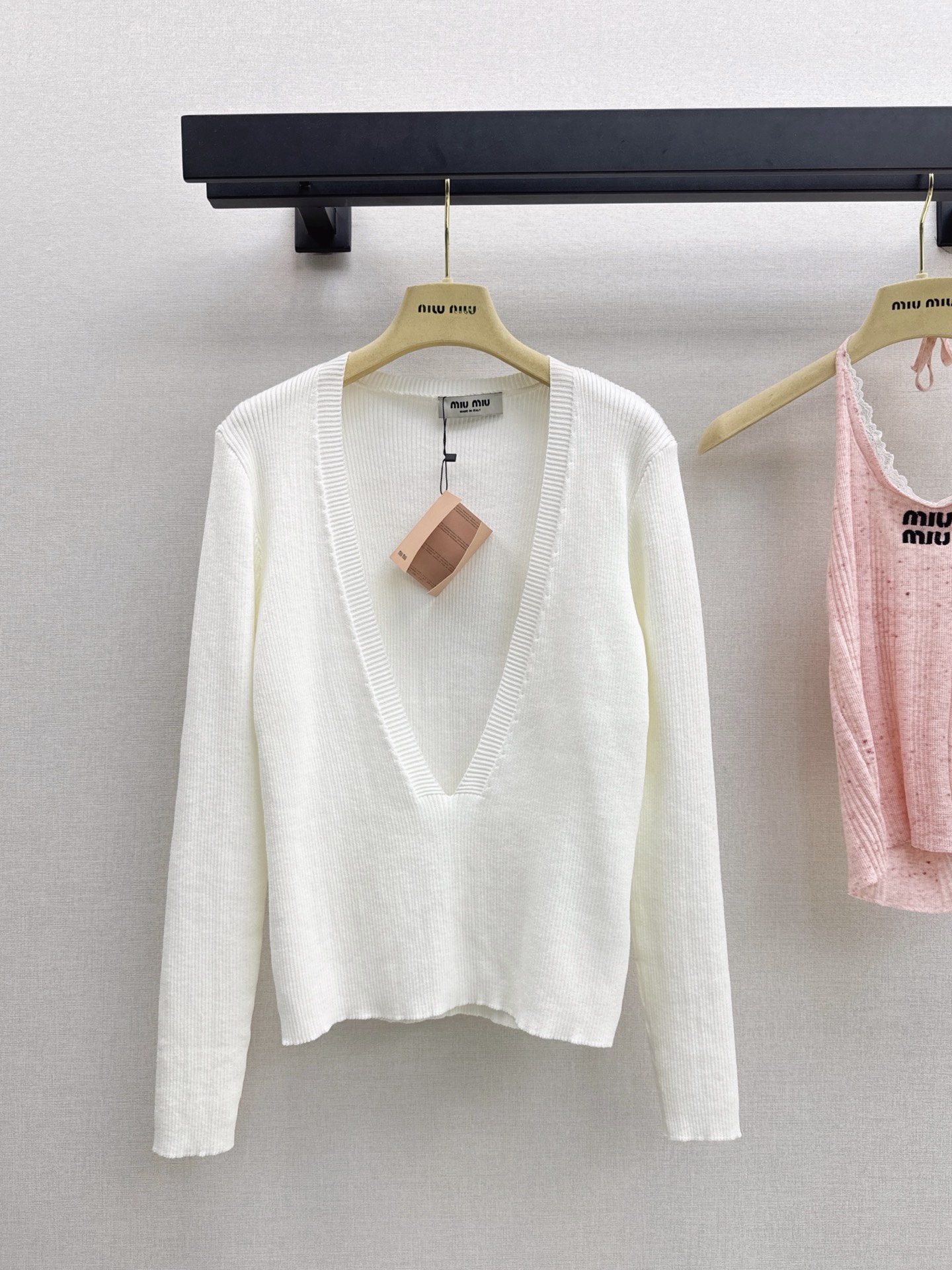 Miu 26fw knit camisole knit sweater sets