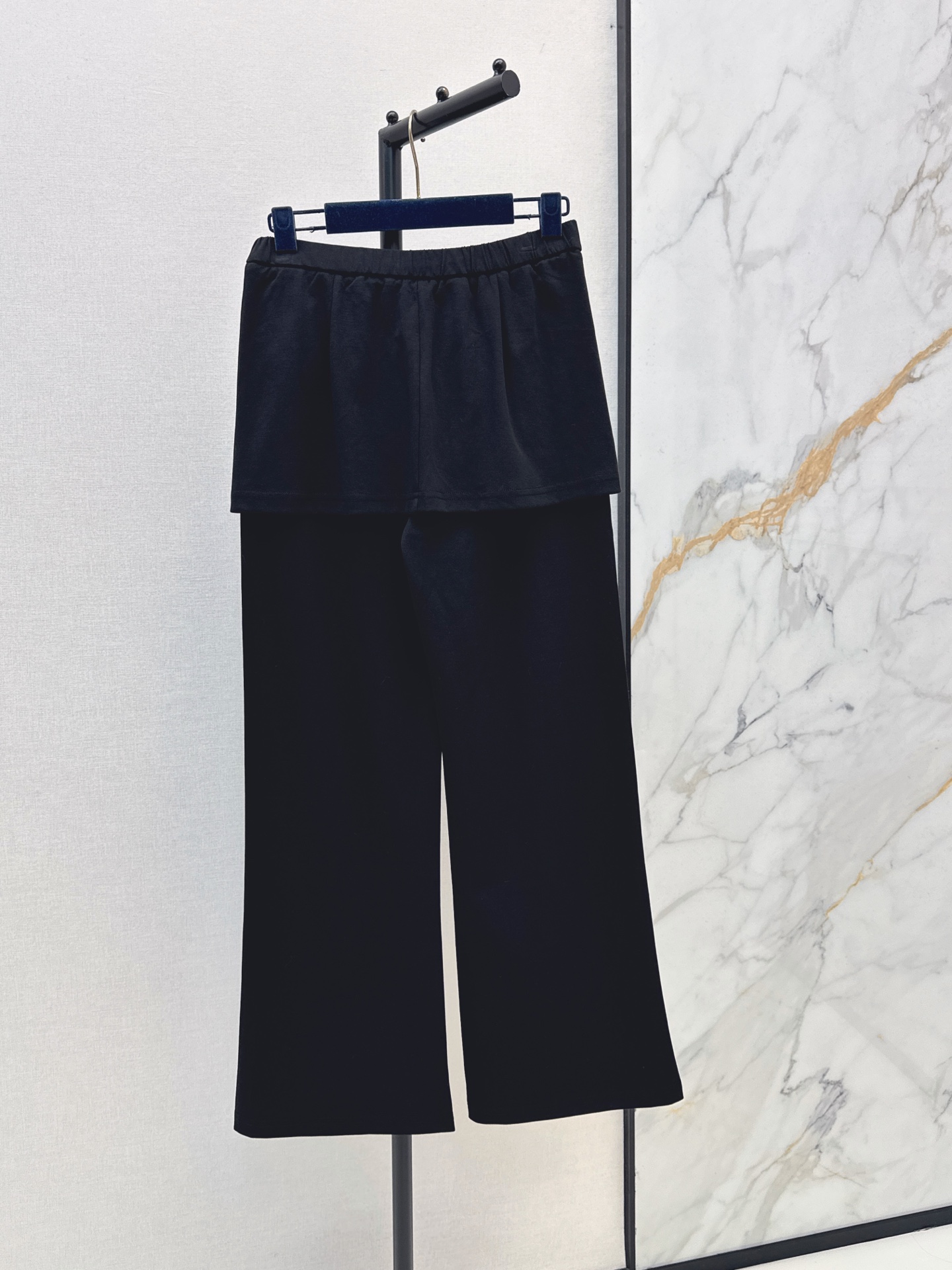 Loui 26fw skirt-overlay wide-leg pants
