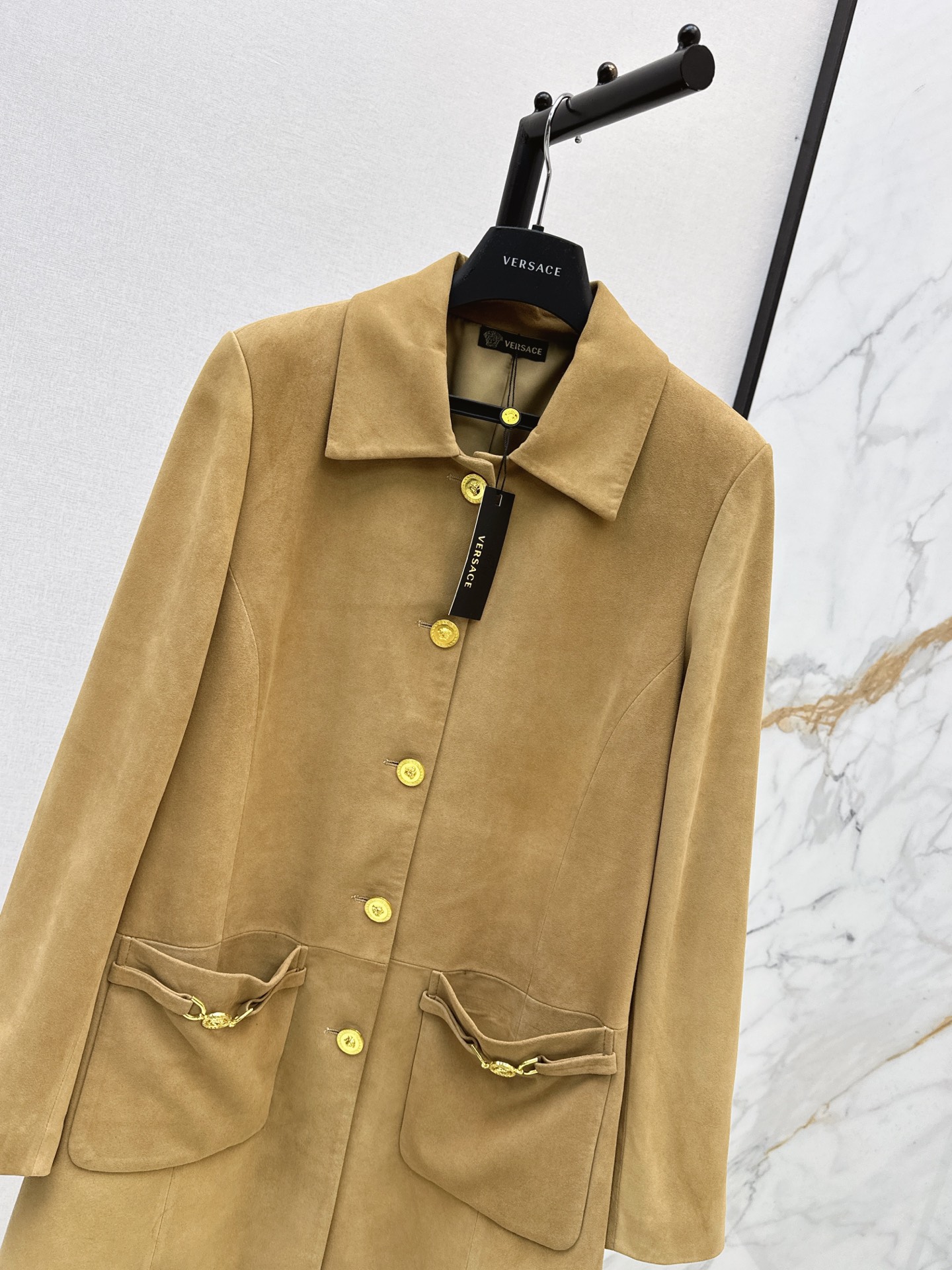 Ver 26fw suede long jacket