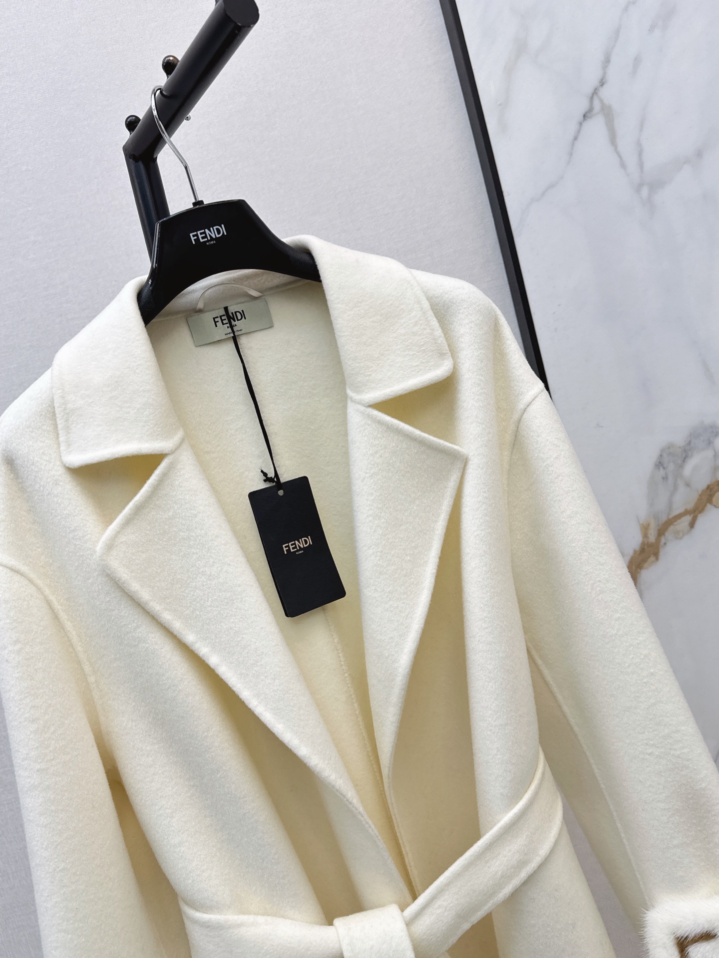 Fen 26fw belted overcoats