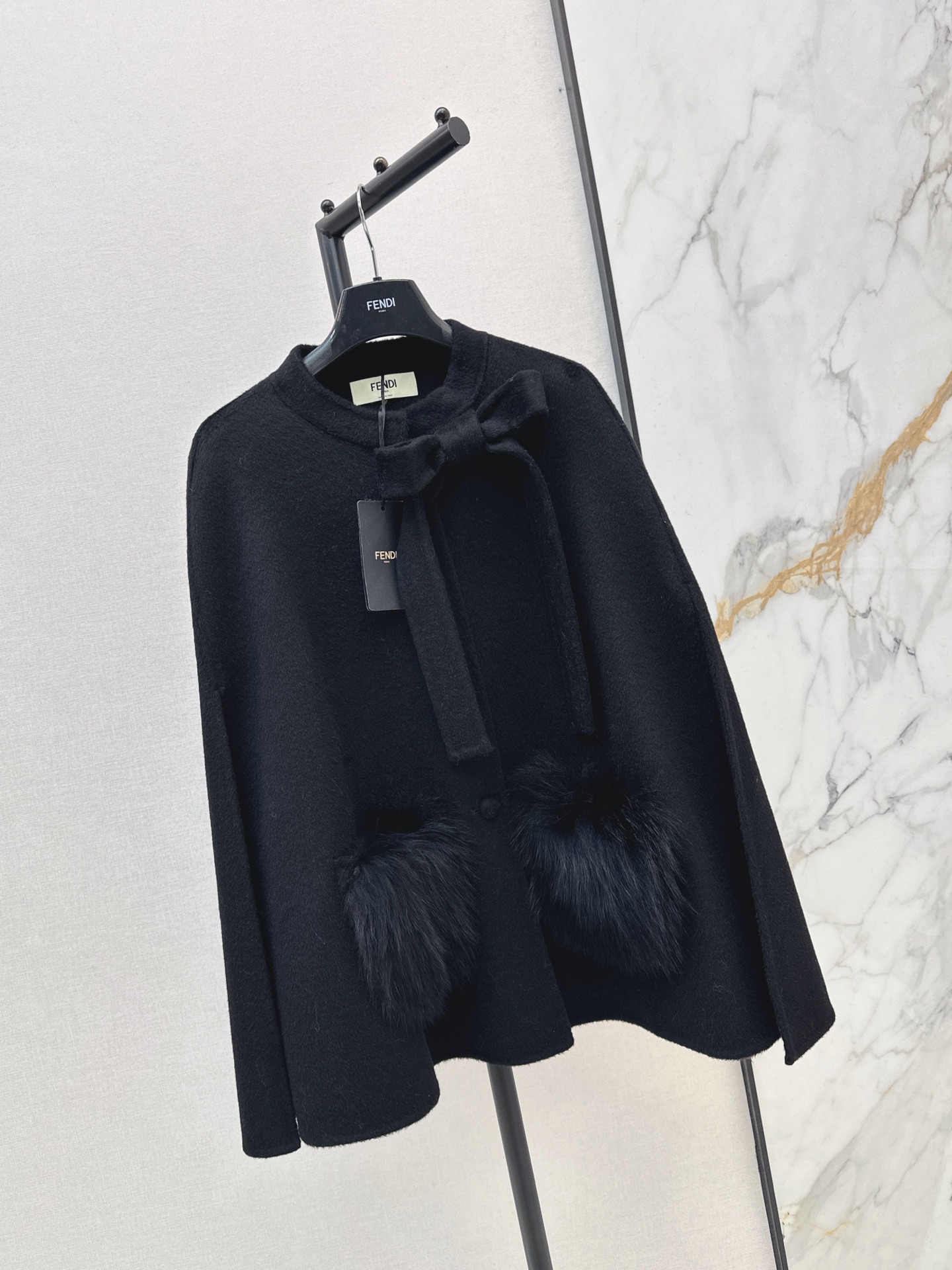 Fen 26fw woolen cape jacket