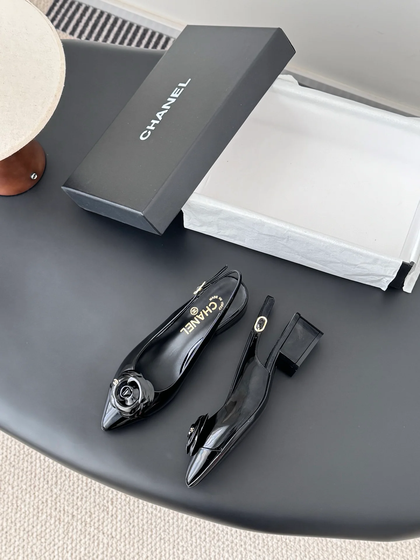 Chan 26ss slingback flats