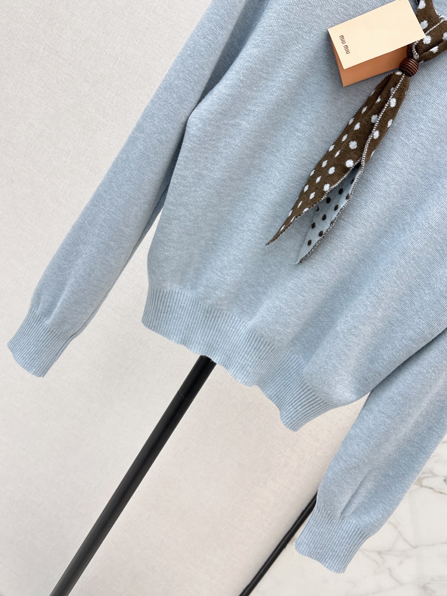 Miu 26fw bow tie knit sweater