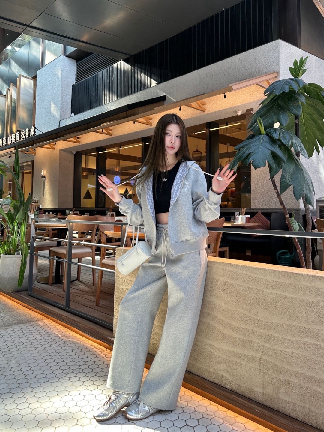 CD 26fw embroidery casual jacket pants sets